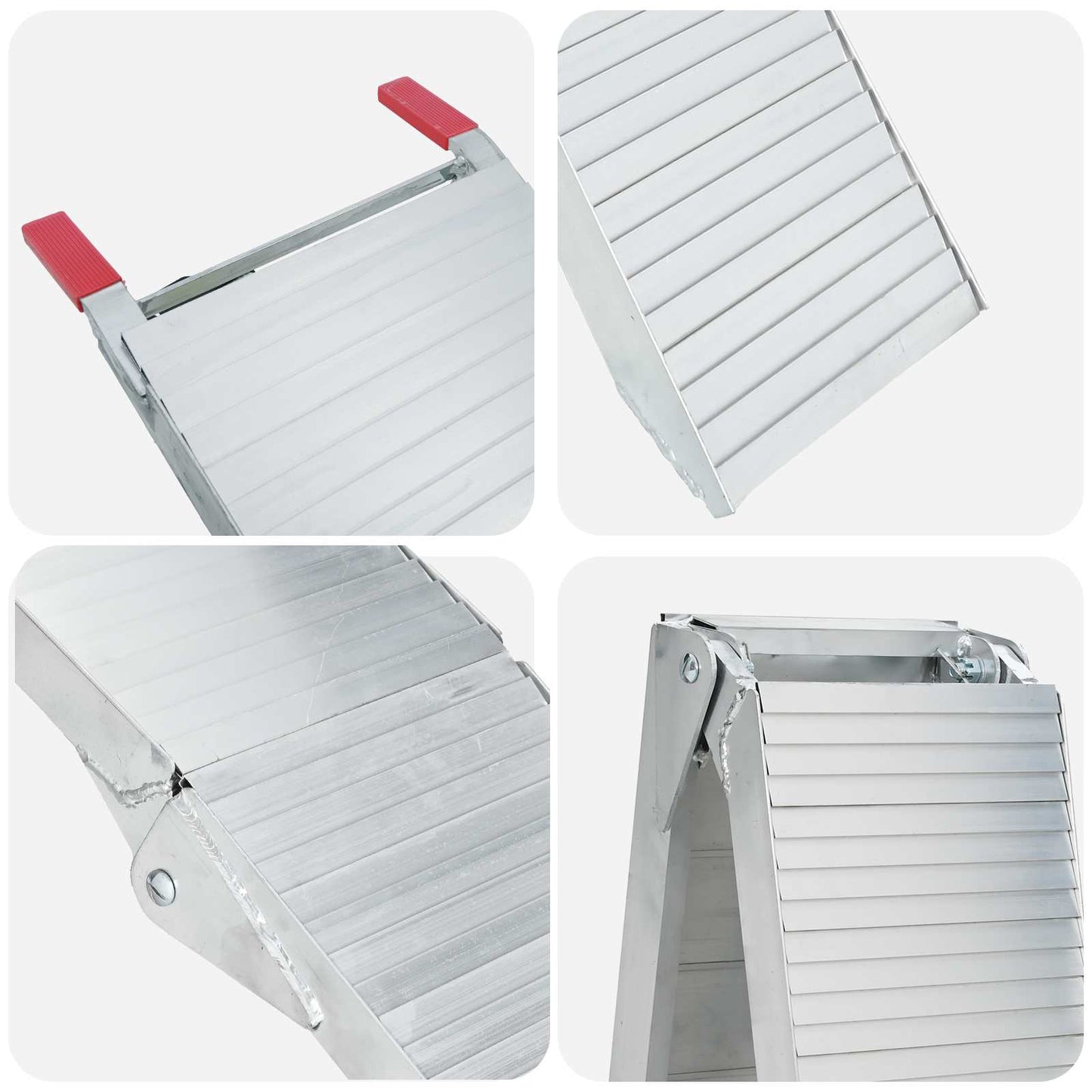 Motorradrampe 680 kg 2 stk. Silber 680 kg Aluminium