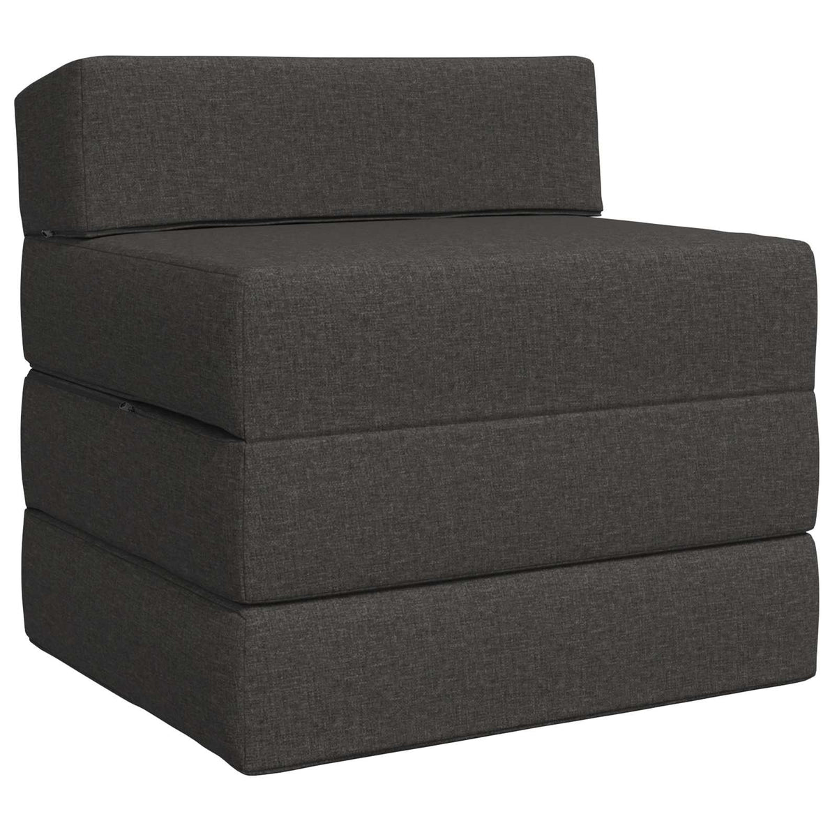 Klappsofa Bett Dunkelgrau 200 x 70 x 15 cm Stoff