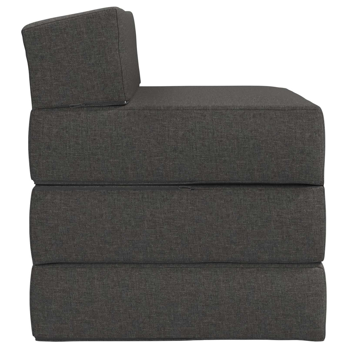 Klappsofa Bett Dunkelgrau 200 x 70 x 15 cm Stoff