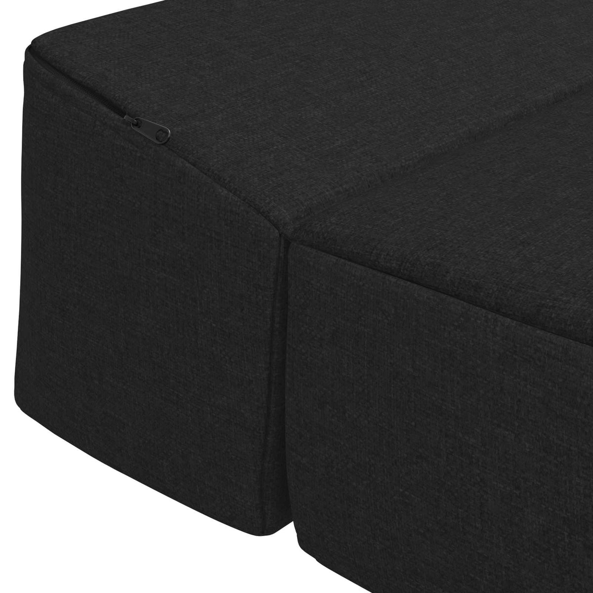 Klappsofa Bett Schwarz 200 x 70 x 15 cm Stoff