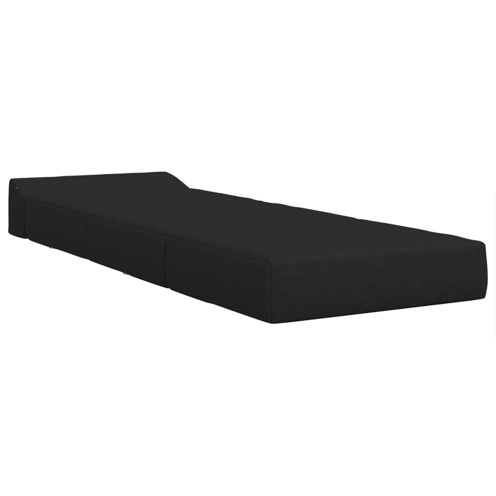 Klappsofa Bett Schwarz 200 x 70 x 15 cm Stoff
