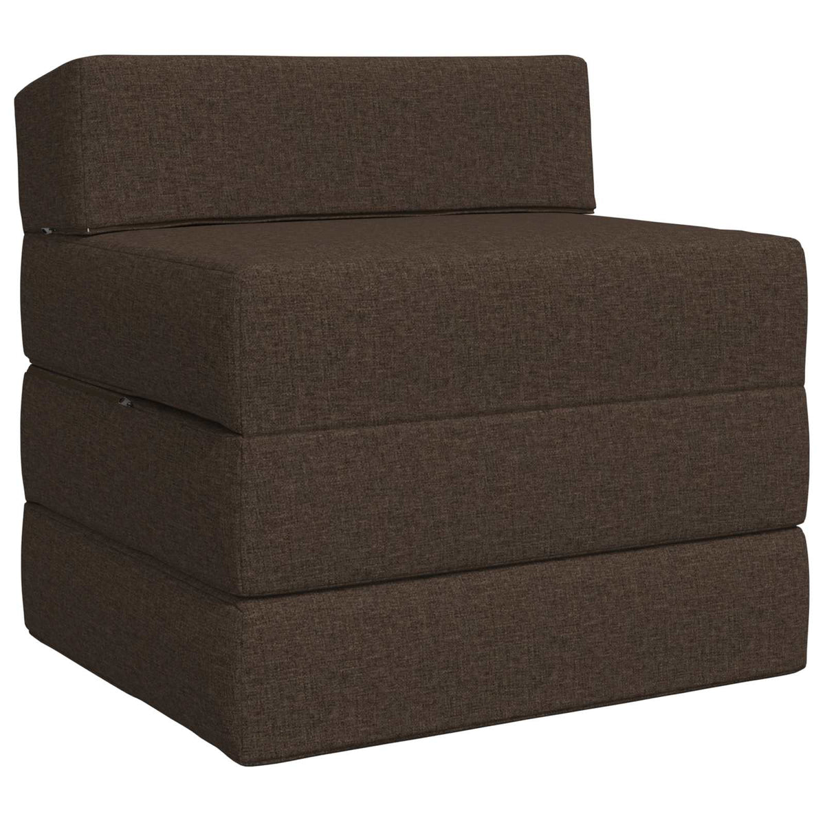 Klappsofa Bett Taupe 200 x 70 x 15 cm Stoff