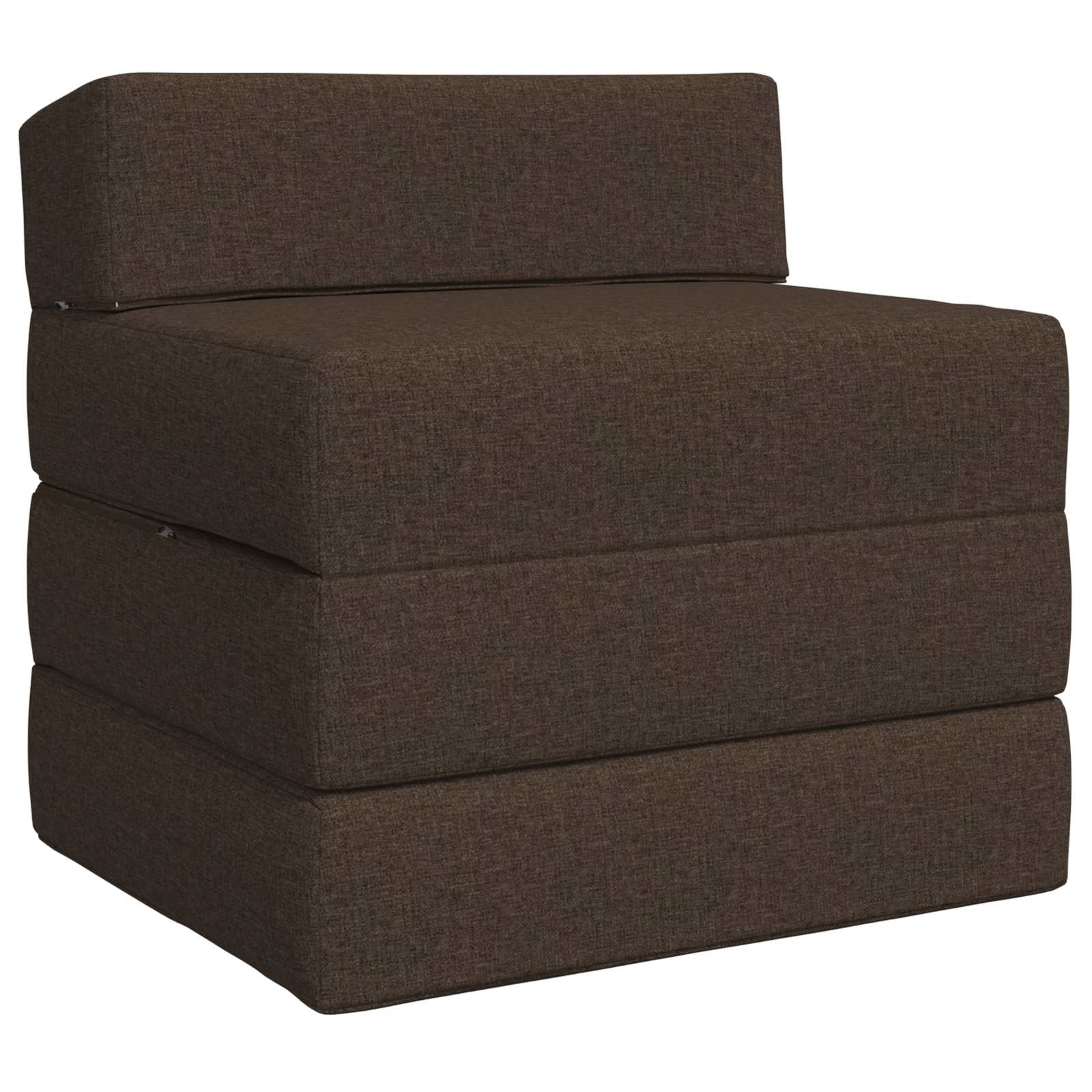 Klappsofa Bett Taupe 200 x 70 x 15 cm Stoff
