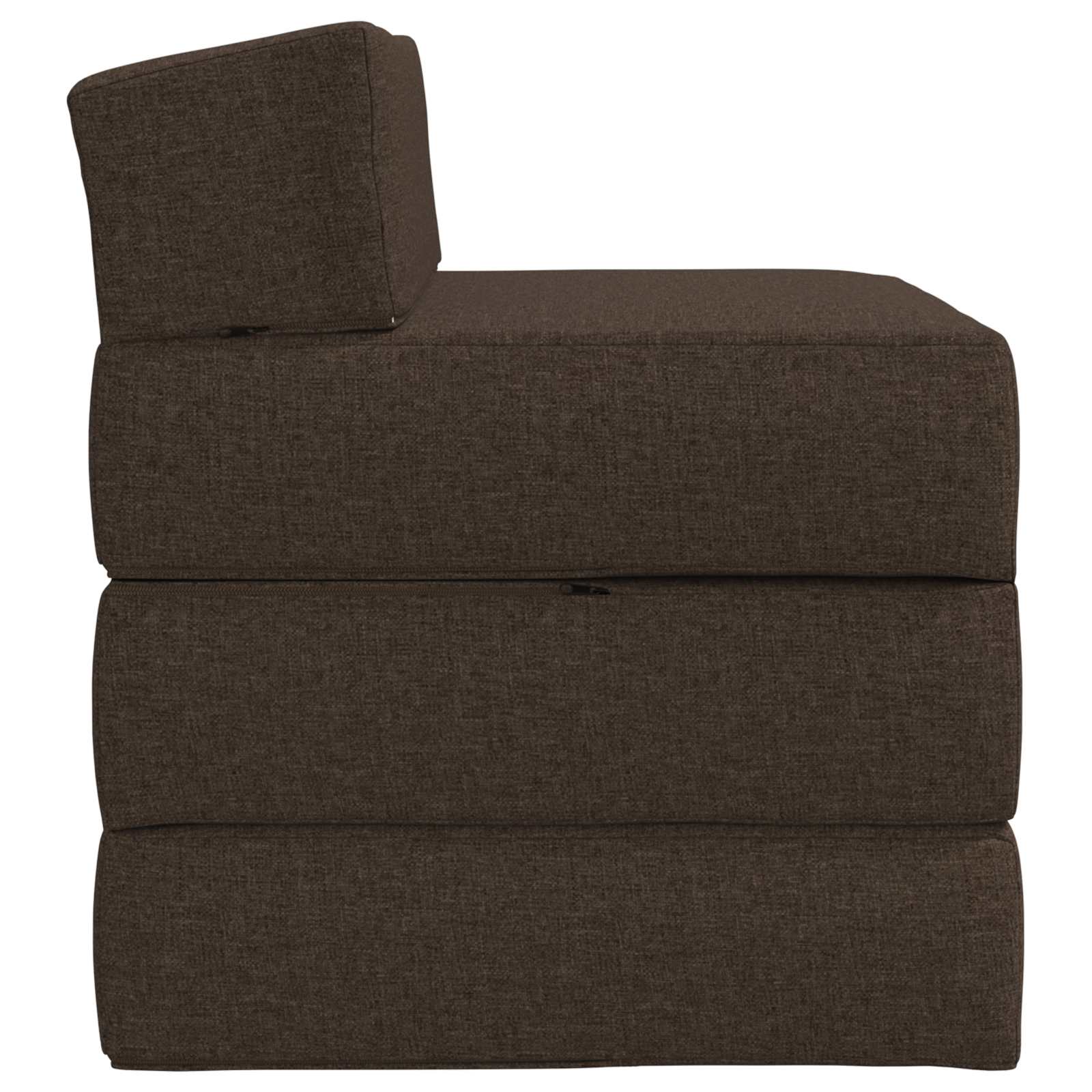 Klappsofa Bett Taupe 200 x 70 x 15 cm Stoff
