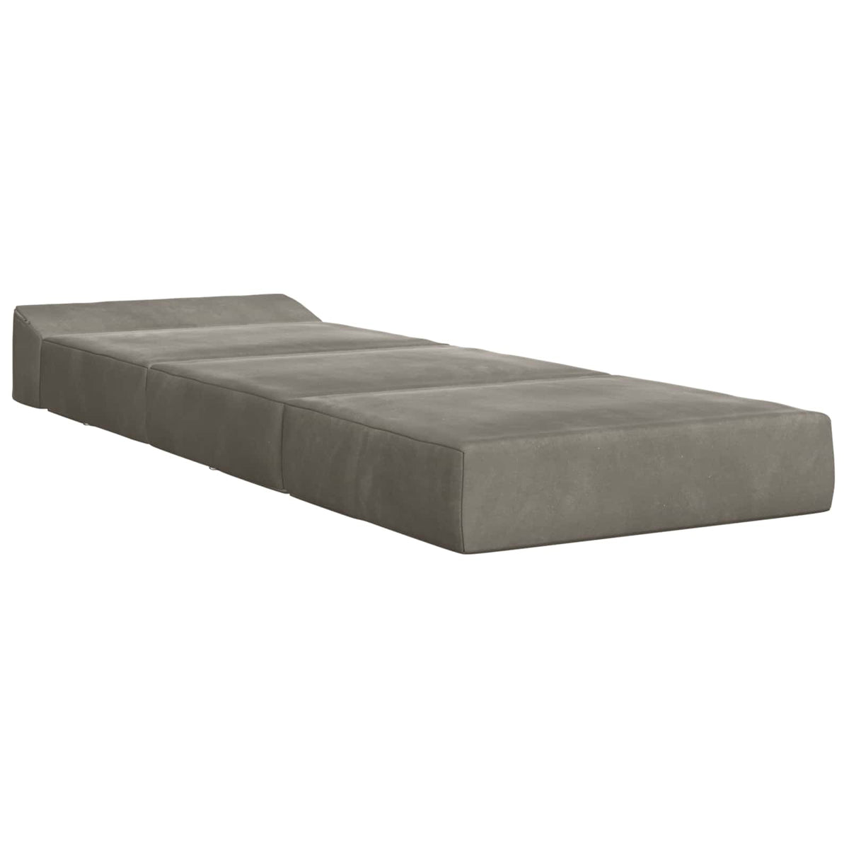 Klappsofa Bett Hellgrau 200 x 70 x 15 cm Samt