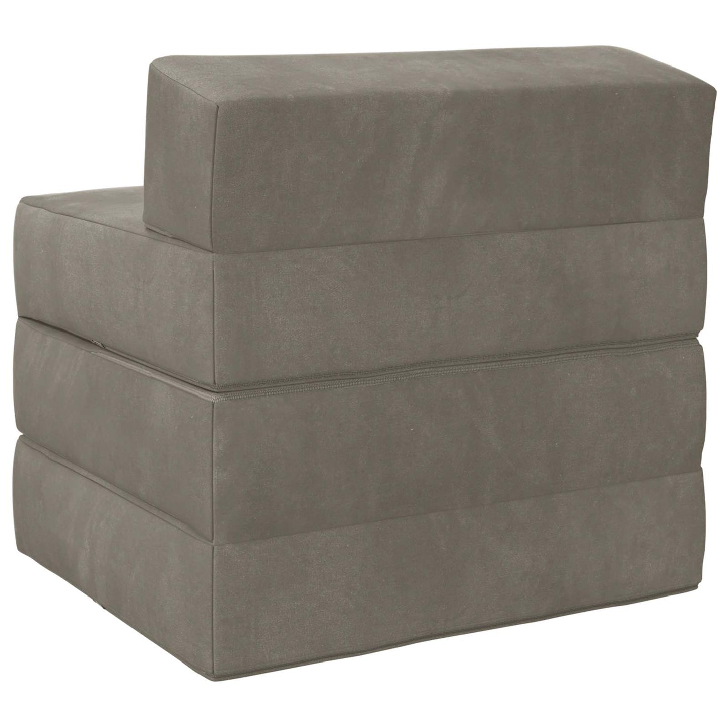 Klappsofa Bett Hellgrau 200 x 70 x 15 cm Samt