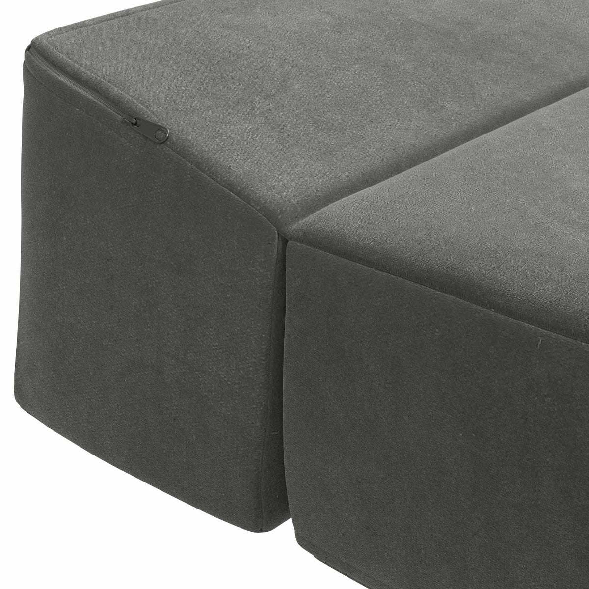 Klappsofa Bett Dunkelgrau 200 x 70 x 15 cm Samt