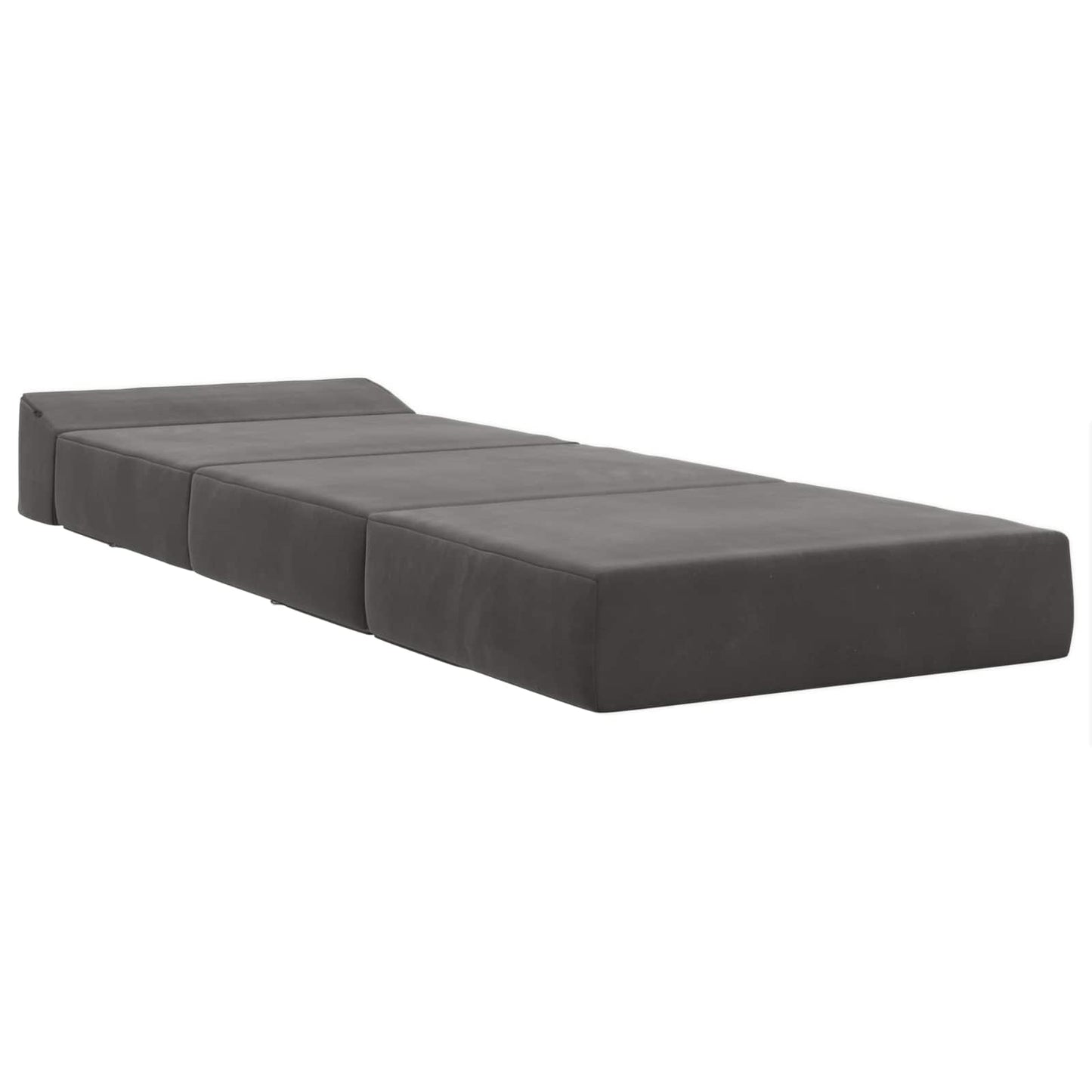 Klappsofa Bett Dunkelgrau 200 x 70 x 15 cm Samt