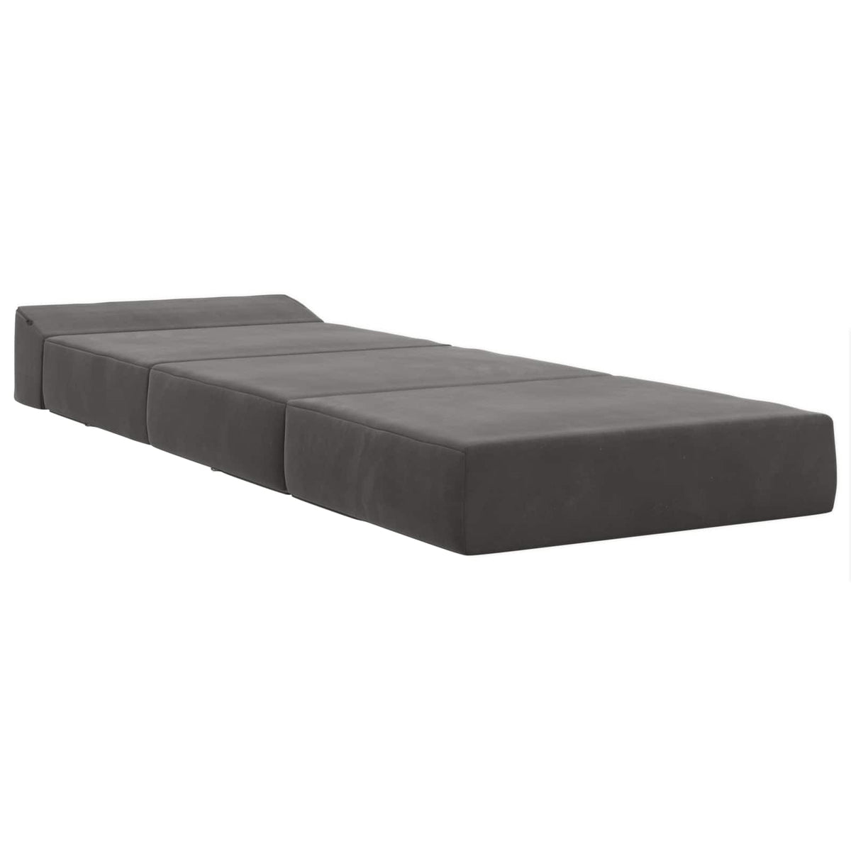Klappsofa Bett Dunkelgrau 200 x 70 x 15 cm Samt