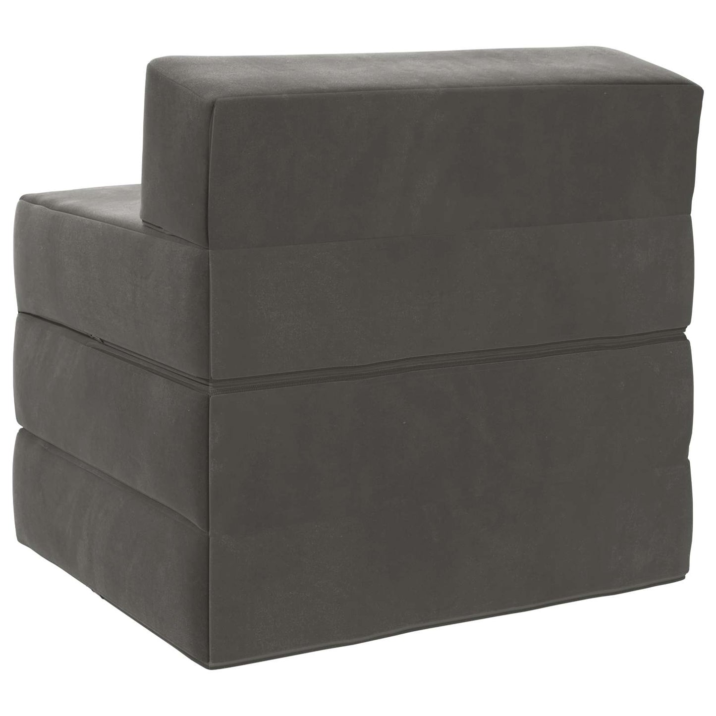 Klappsofa Bett Dunkelgrau 200 x 70 x 15 cm Samt