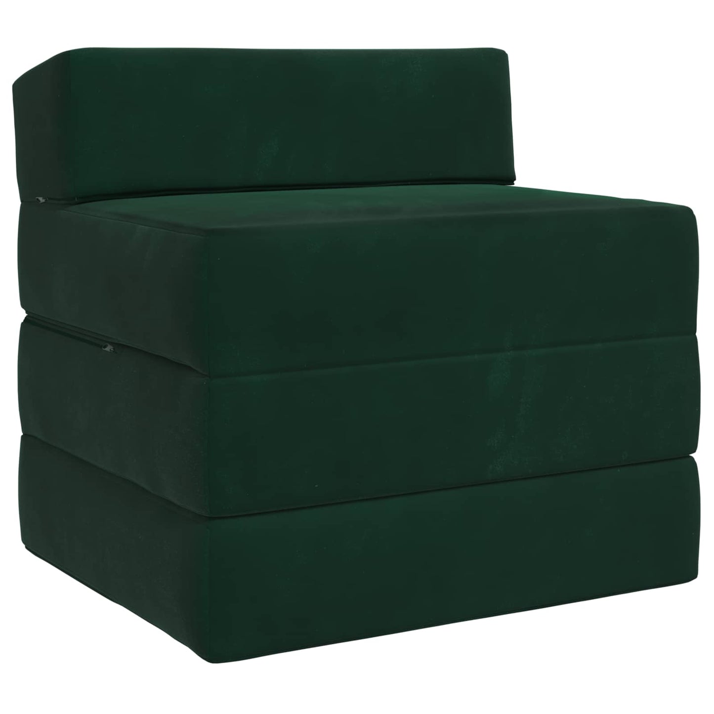 Klappsofa Bett Dunkelgrün 200 x 70 x 15 cm Samt