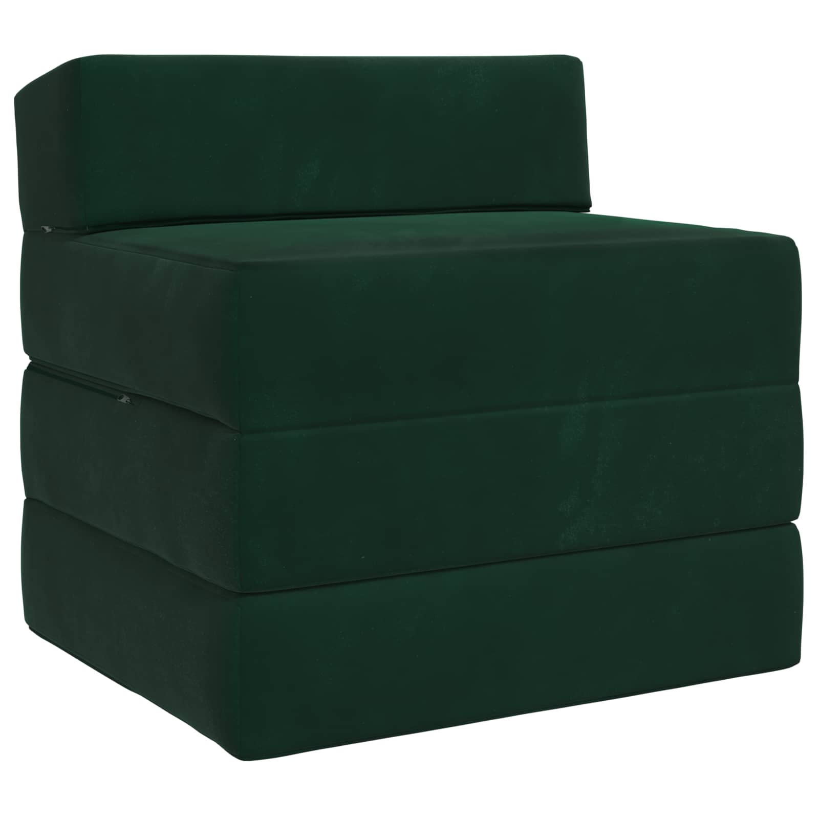 Klappsofa Bett Dunkelgrün 200 x 70 x 15 cm Samt