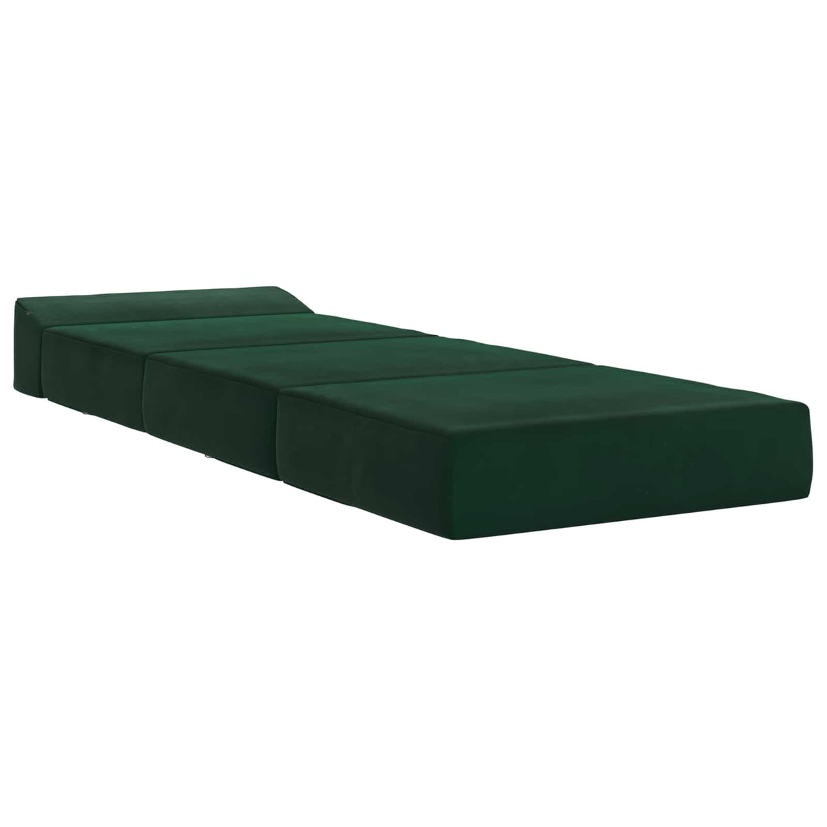 Klappsofa Bett Dunkelgrün 200 x 70 x 15 cm Samt