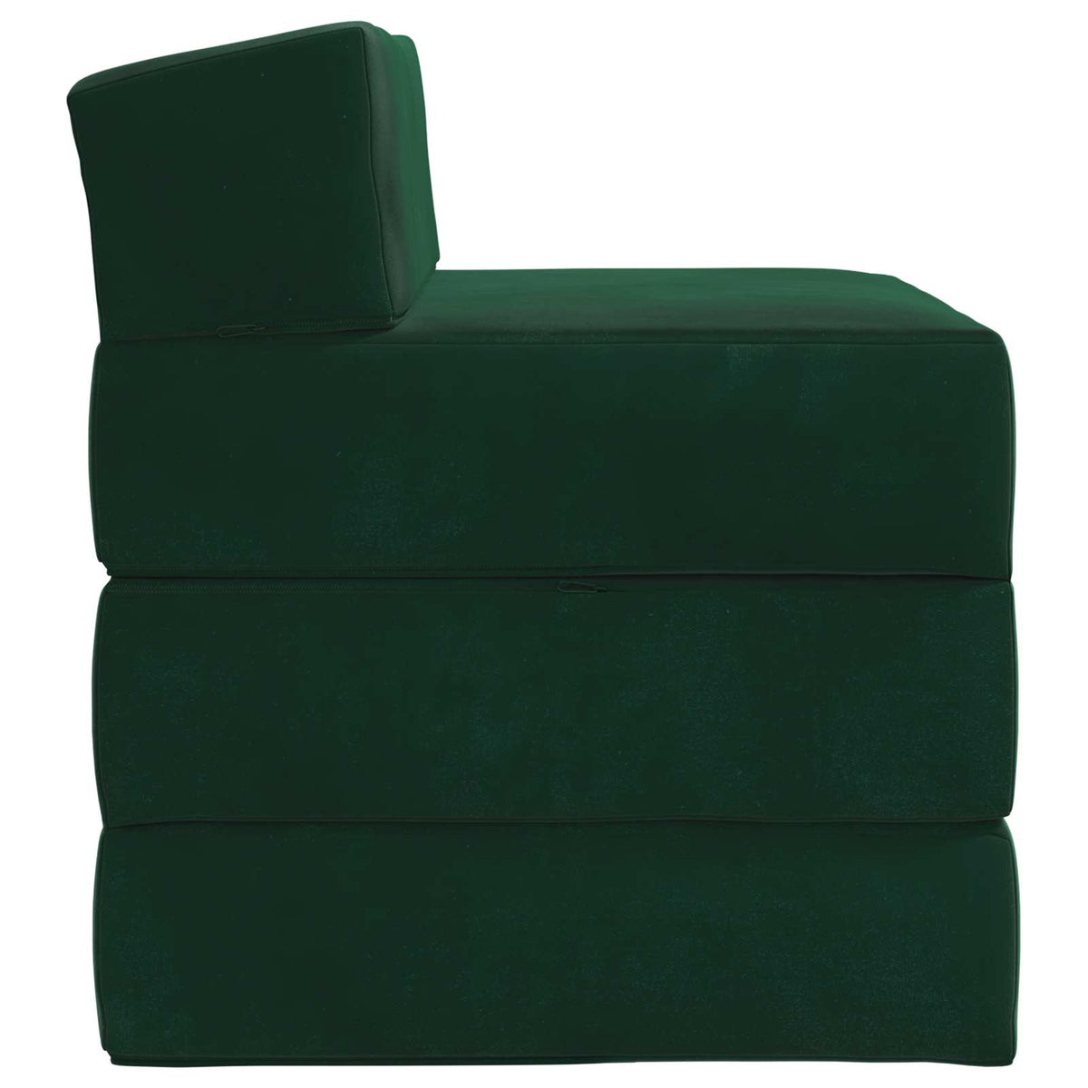 Klappsofa Bett Dunkelgrün 200 x 70 x 15 cm Samt