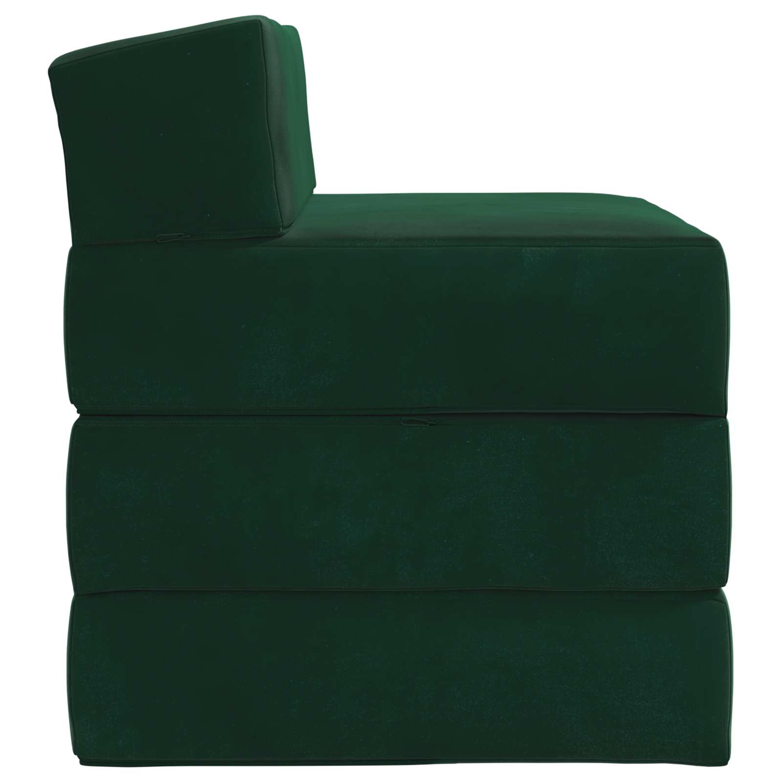 Klappsofa Bett Dunkelgrün 200 x 70 x 15 cm Samt