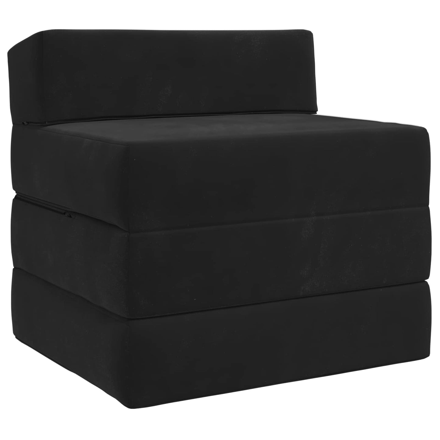 Klappsofa Bett Schwarz 200 x 70 x 15 cm Samt