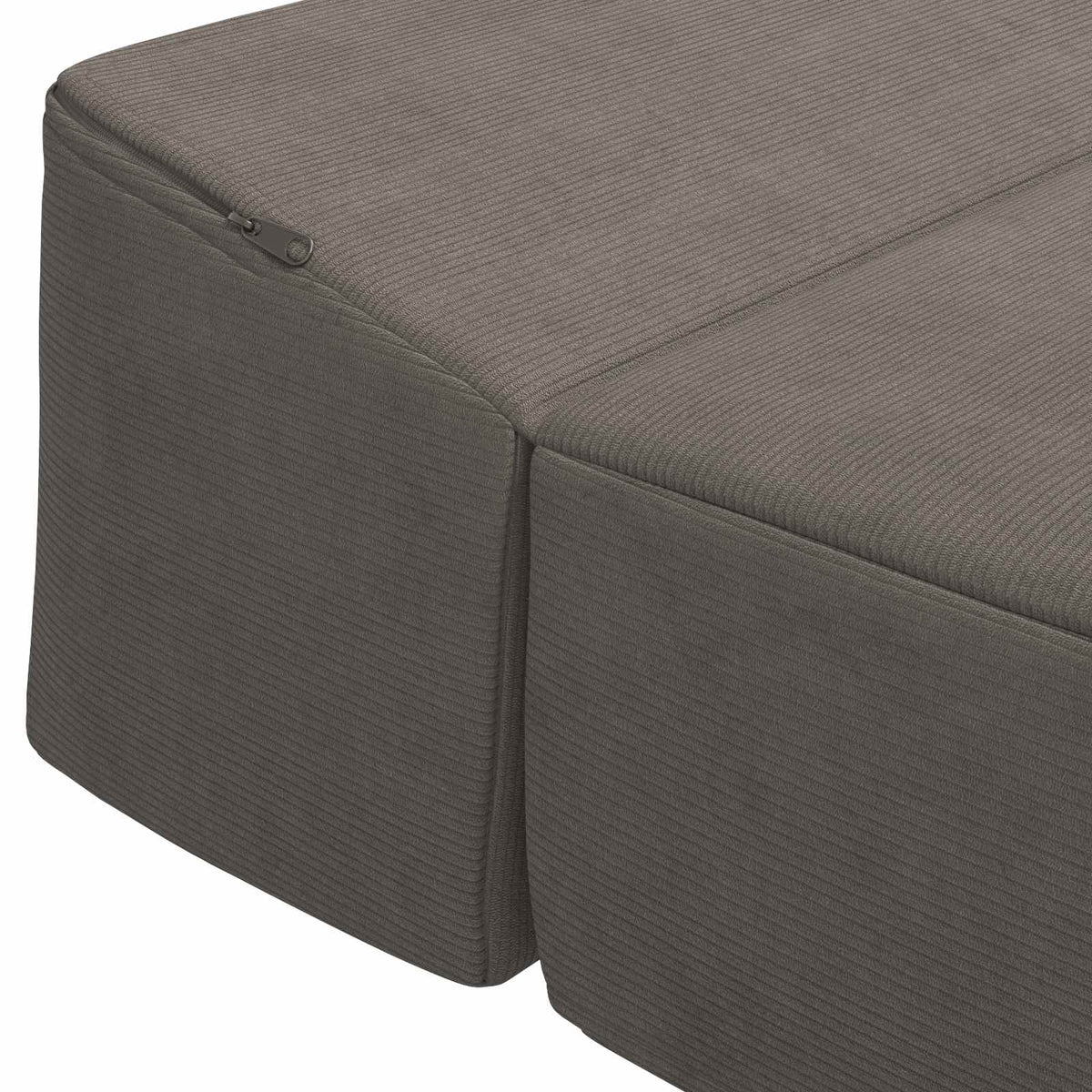 Klappsofa Bett Hellgrau 200 x 70 x 15 cm Cordstoff