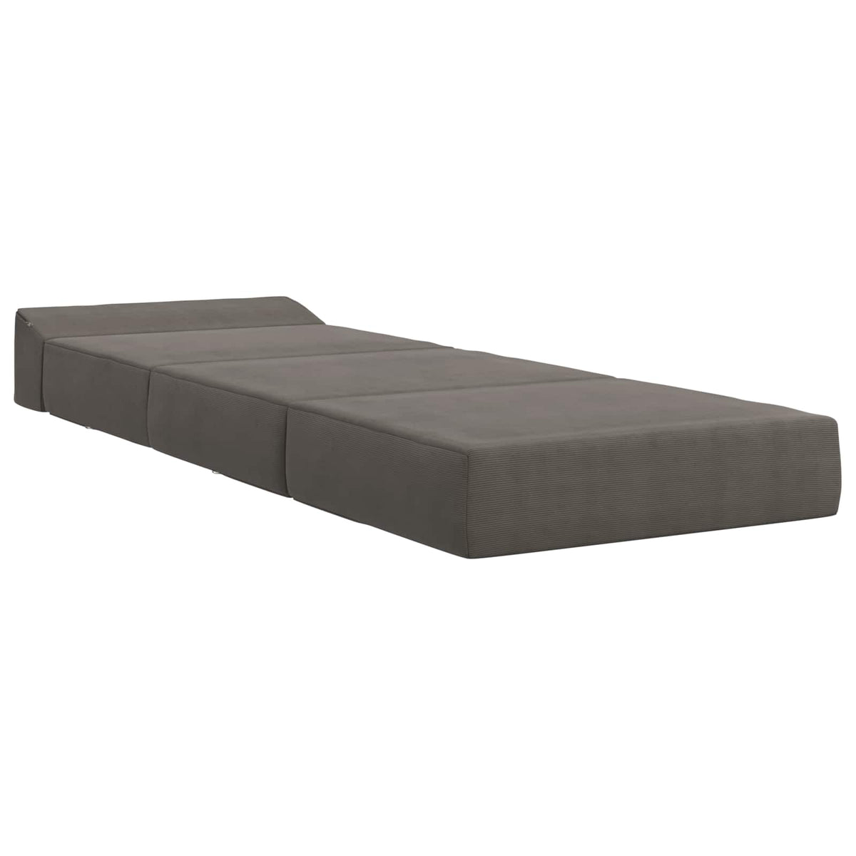 Klappsofa Bett Hellgrau 200 x 70 x 15 cm Cordstoff