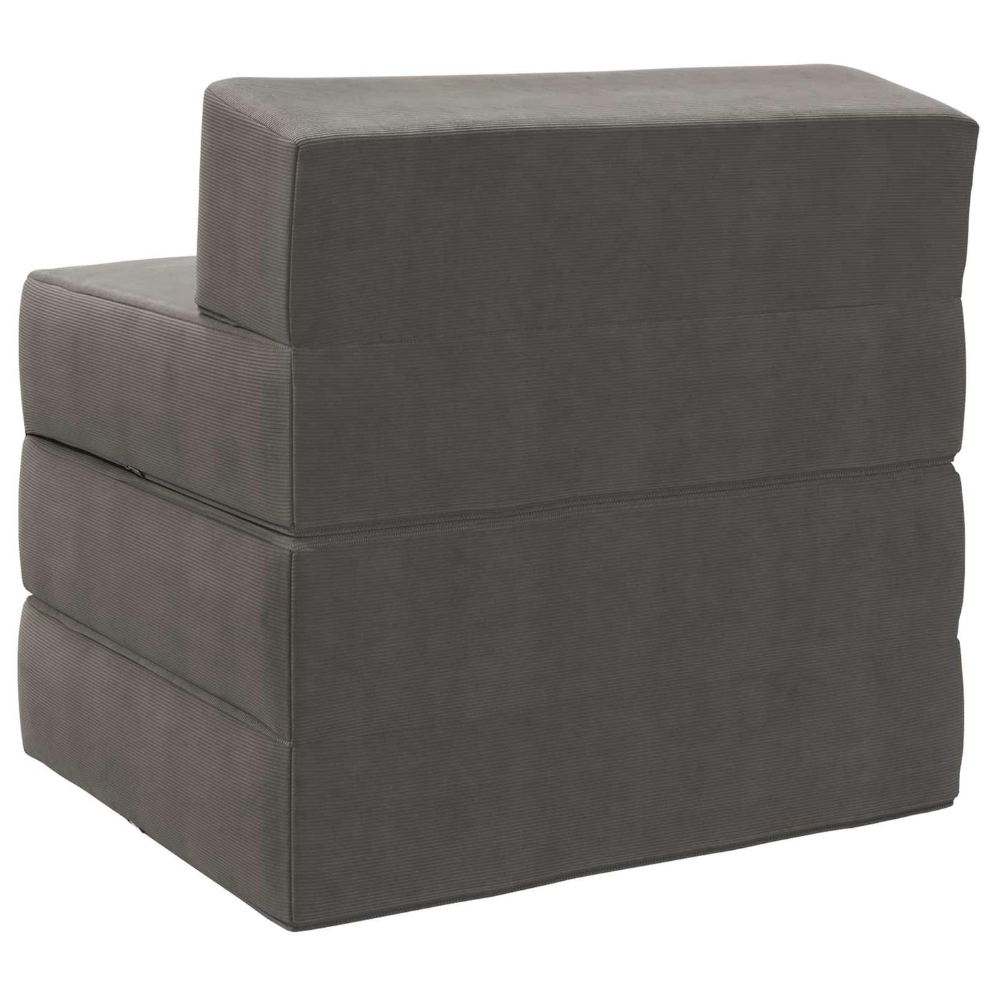 Klappsofa Bett Hellgrau 200 x 70 x 15 cm Cordstoff