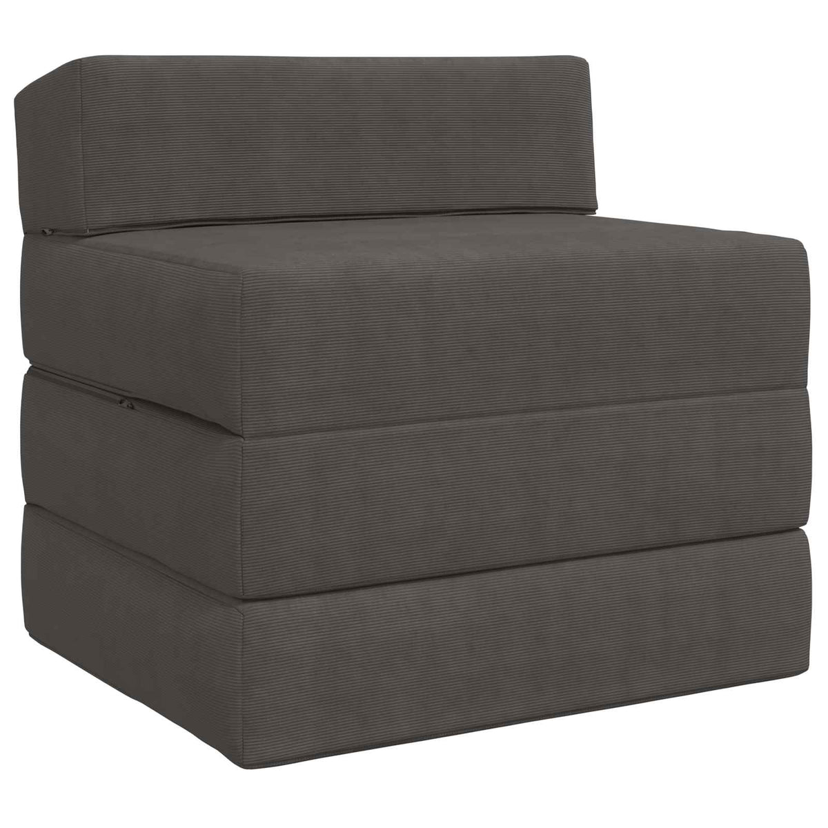 Klappsofa Bett Dunkelgrau 200 x 70 x 15 cm Cordstoff