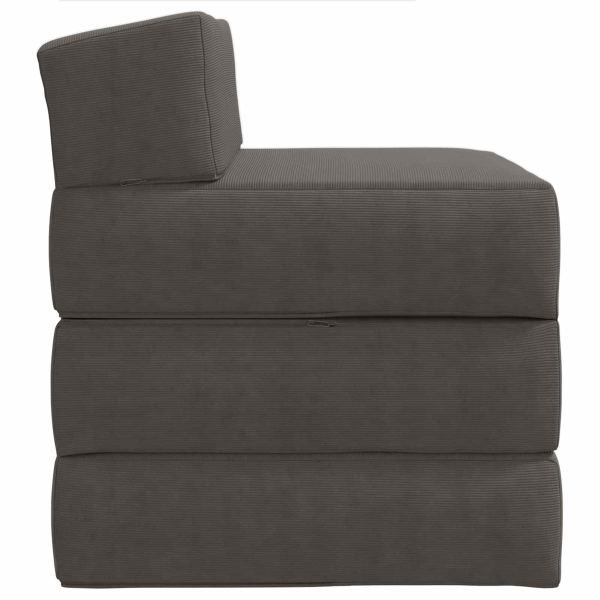 Klappsofa Bett Dunkelgrau 200 x 70 x 15 cm Cordstoff