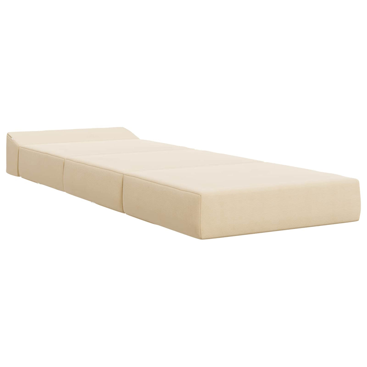 Klappsofa Bett Creme 200 x 70 x 15 cm Cordstoff