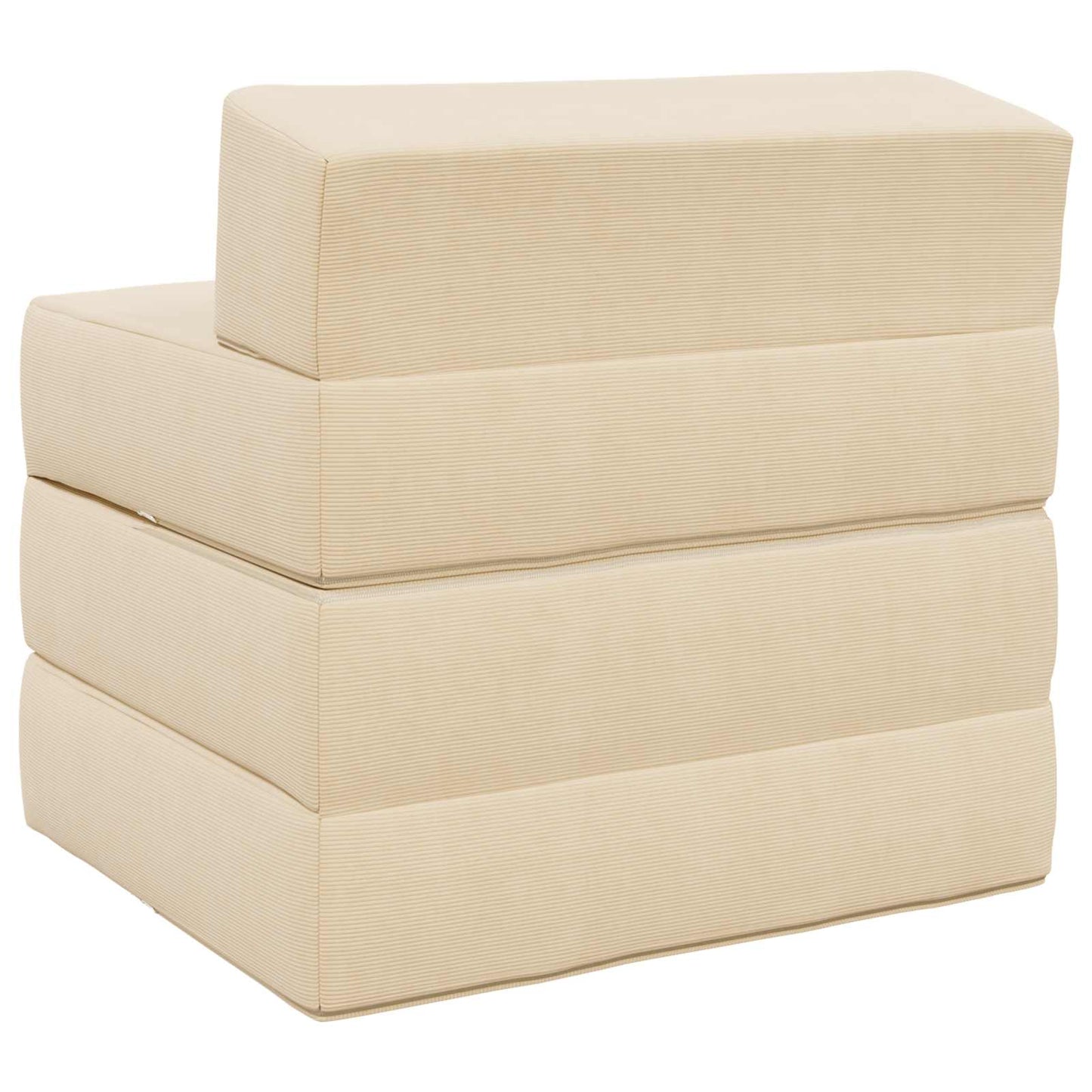 Klappsofa Bett Creme 200 x 70 x 15 cm Cordstoff