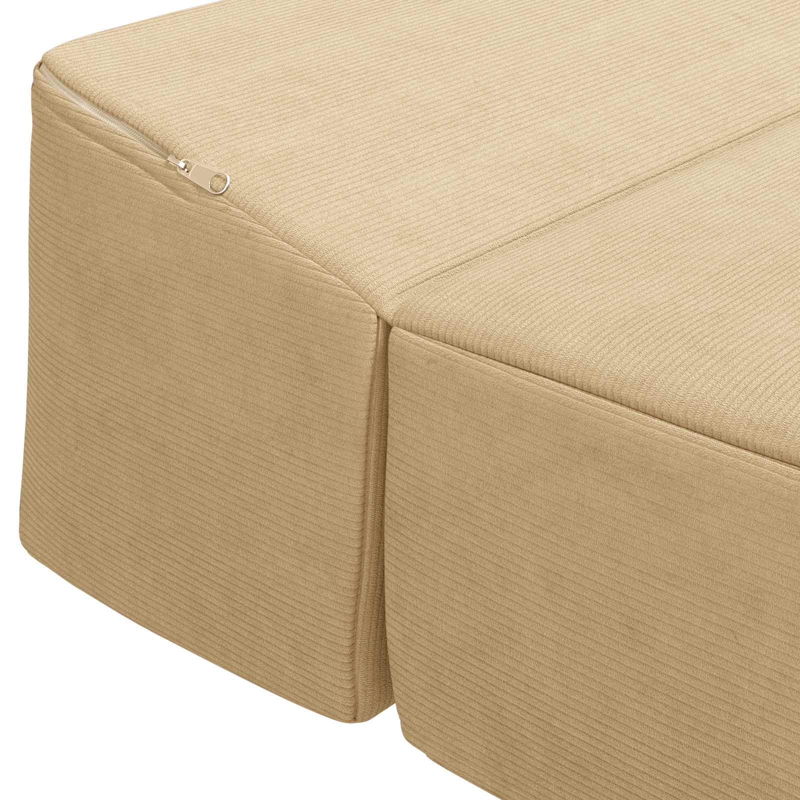 Klappsofa Bett Hellgrün-Grau 200 x 70 x 15 cm Cordstoff