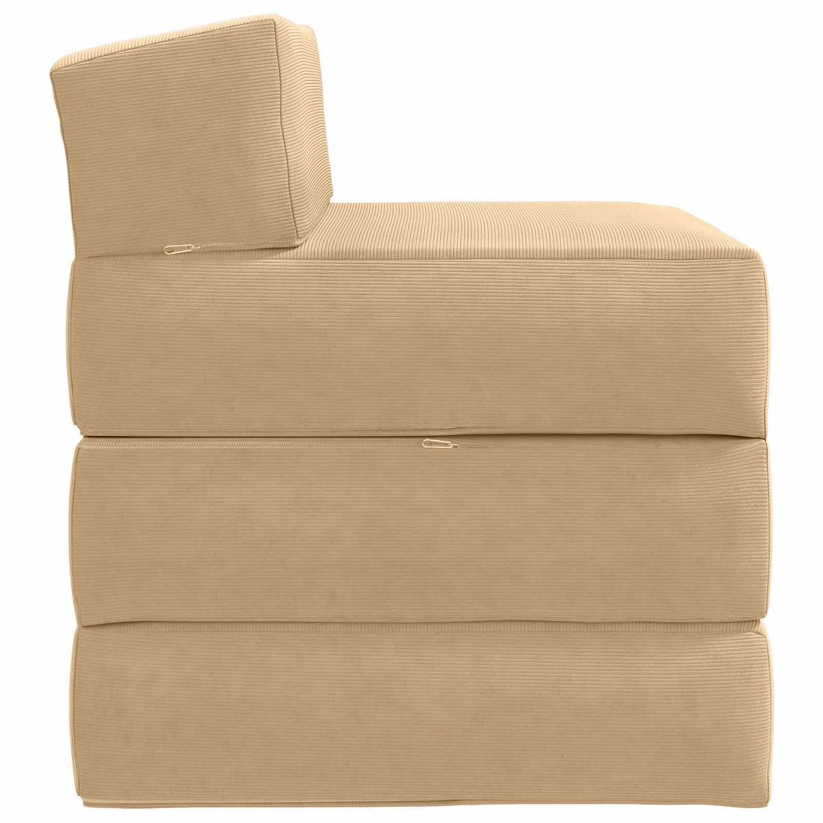 Klappsofa Bett Hellgrün-Grau 200 x 70 x 15 cm Cordstoff
