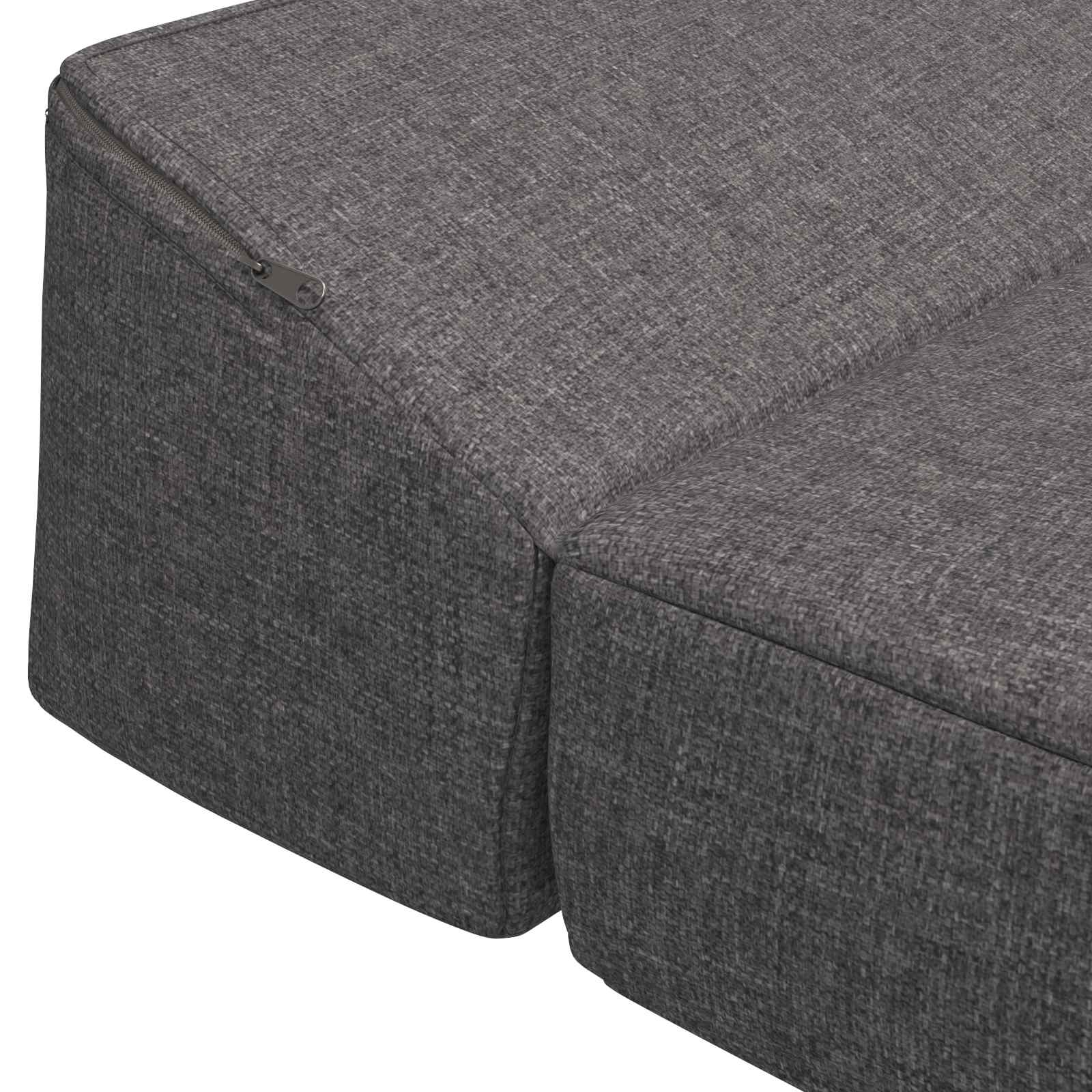 Klappsofa Bett Hellgrau 200 x 70 x 10 cm Stoff