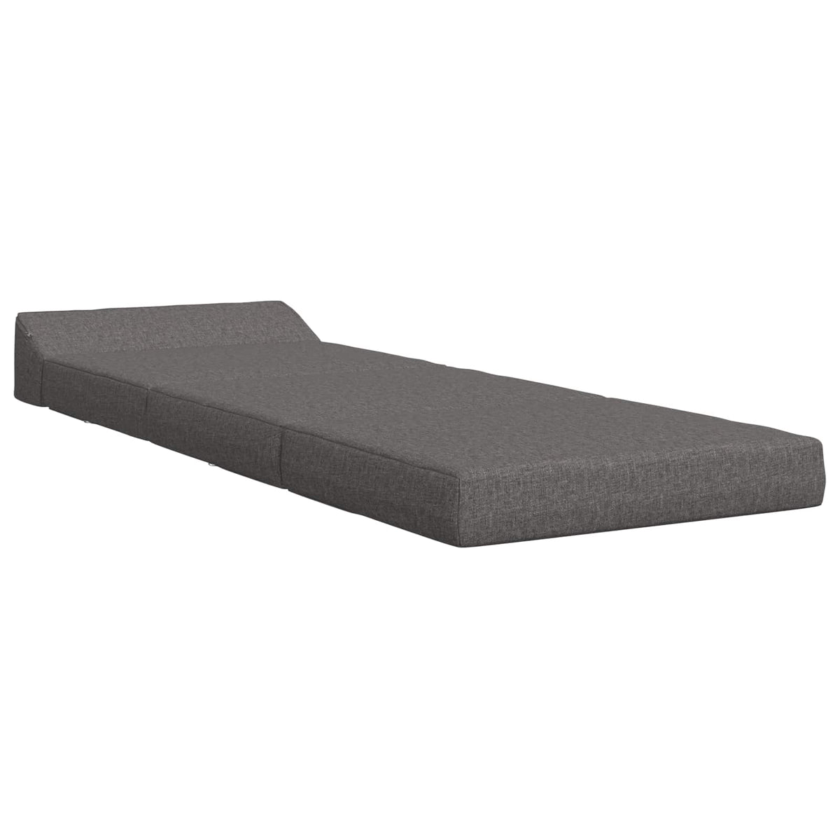 Klappsofa Bett Hellgrau 200 x 70 x 10 cm Stoff