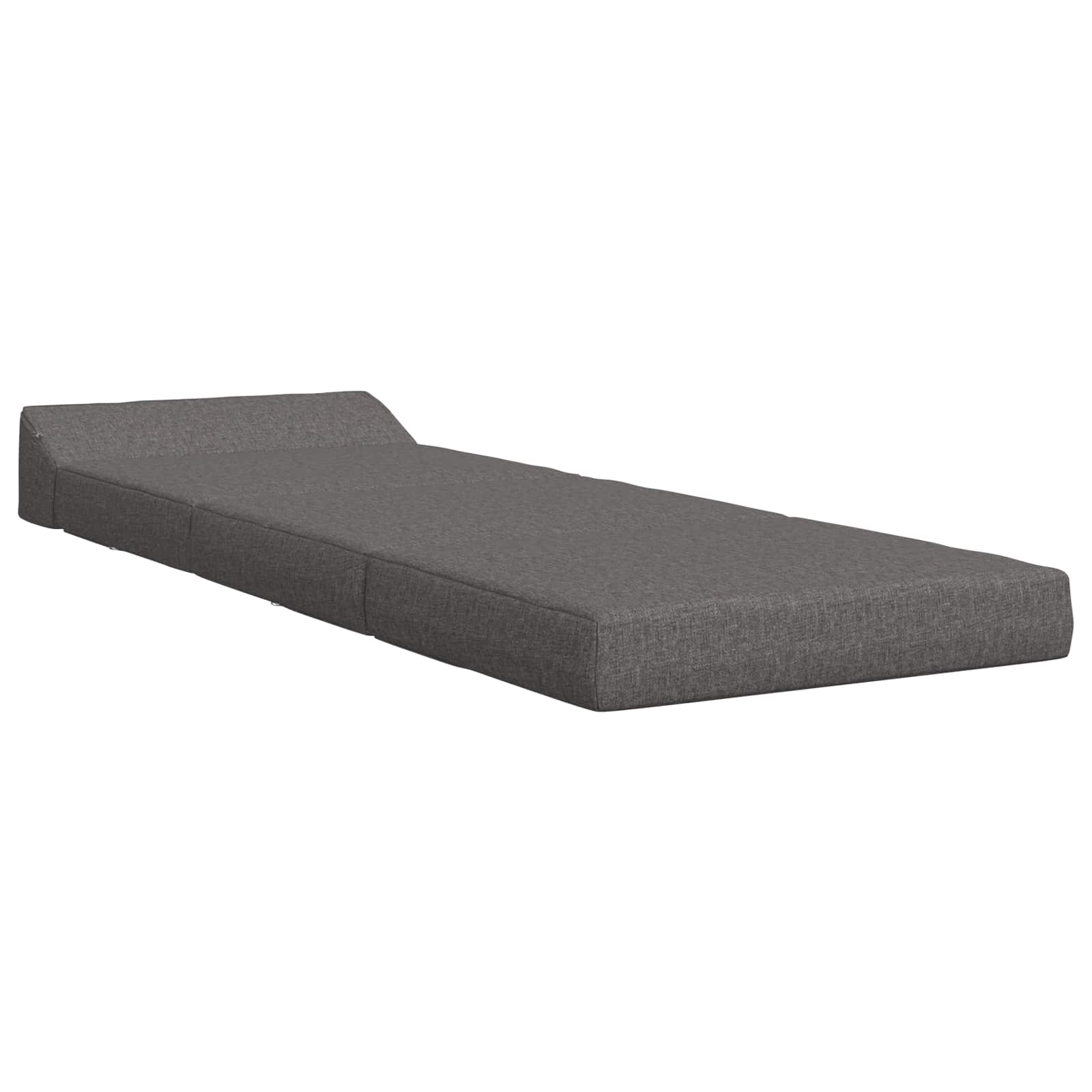 Klappsofa Bett Hellgrau 200 x 70 x 10 cm Stoff