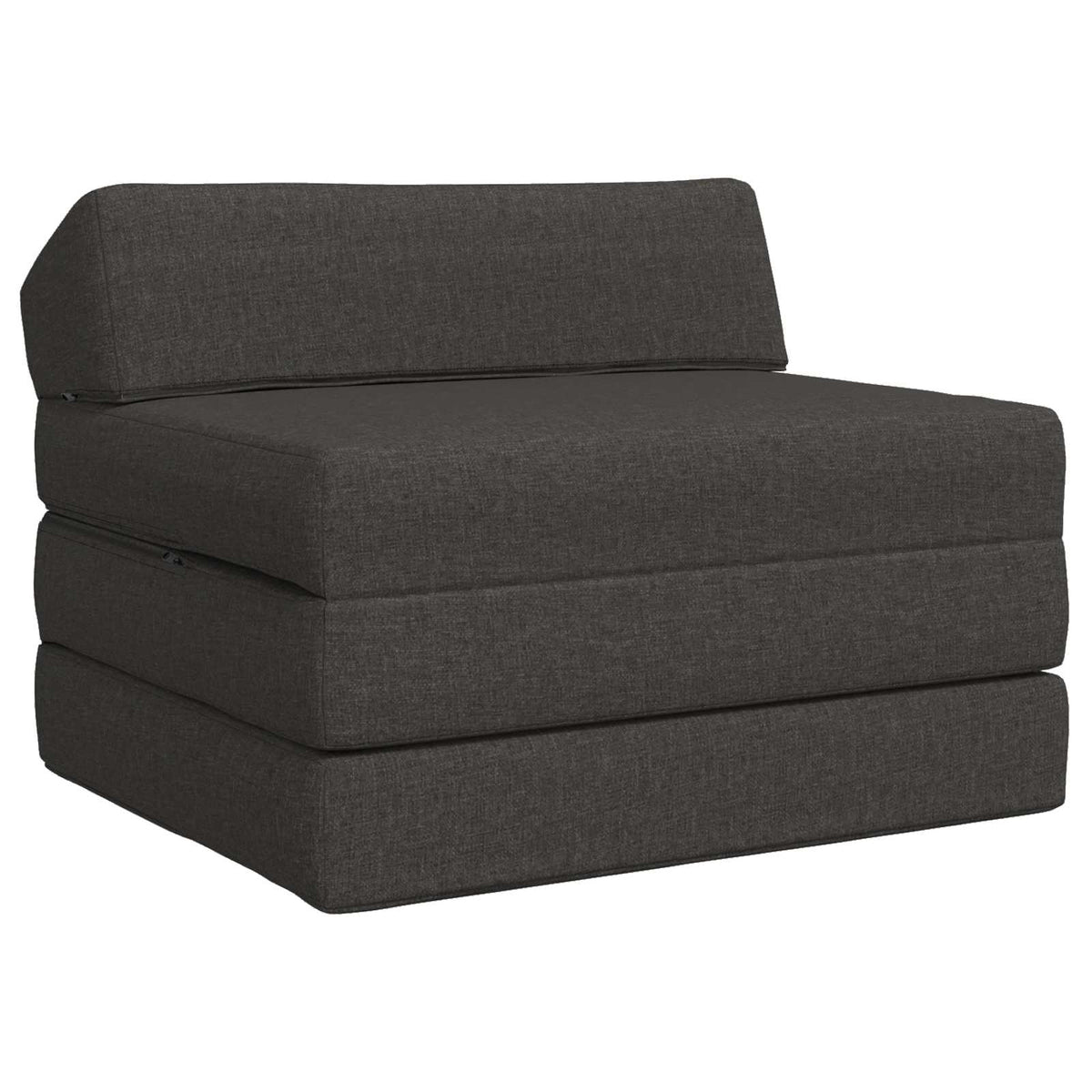 Klappsofa Bett Dunkelgrau 200 x 70 x 10 cm Stoff