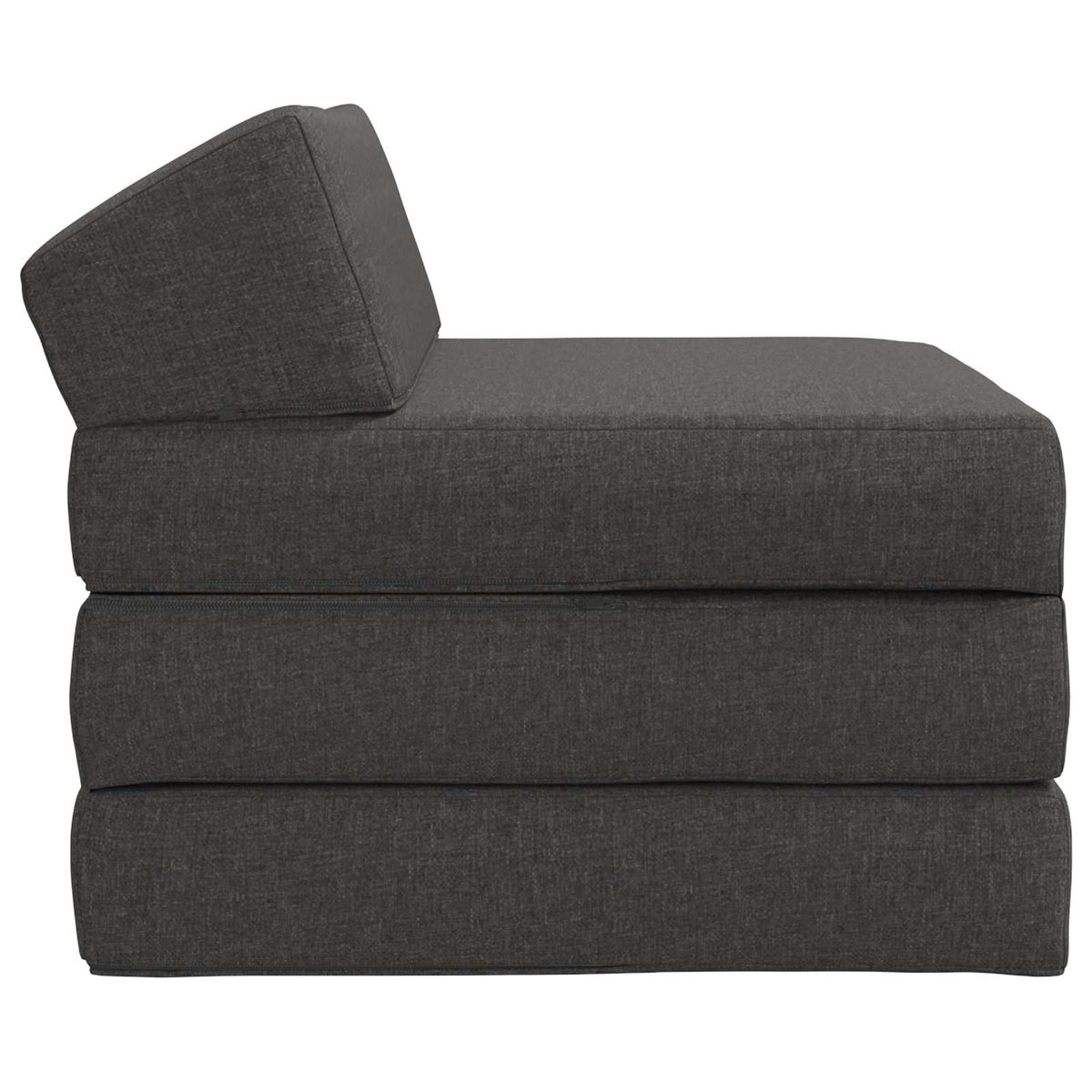 Klappsofa Bett Dunkelgrau 200 x 70 x 10 cm Stoff