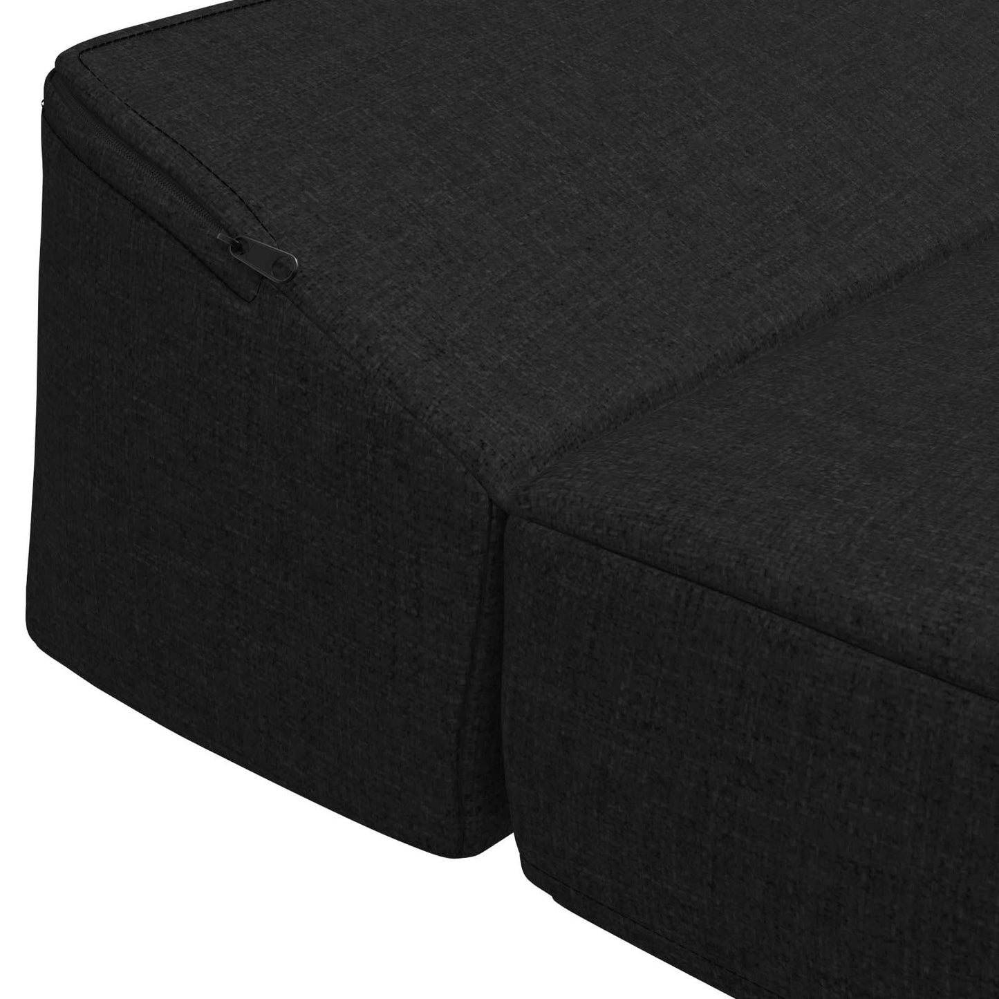 Klappsofa Bett Schwarz 200 x 70 x 10 cm Stoff