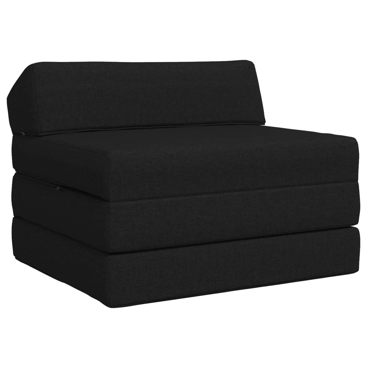 Klappsofa Bett Schwarz 200 x 70 x 10 cm Stoff