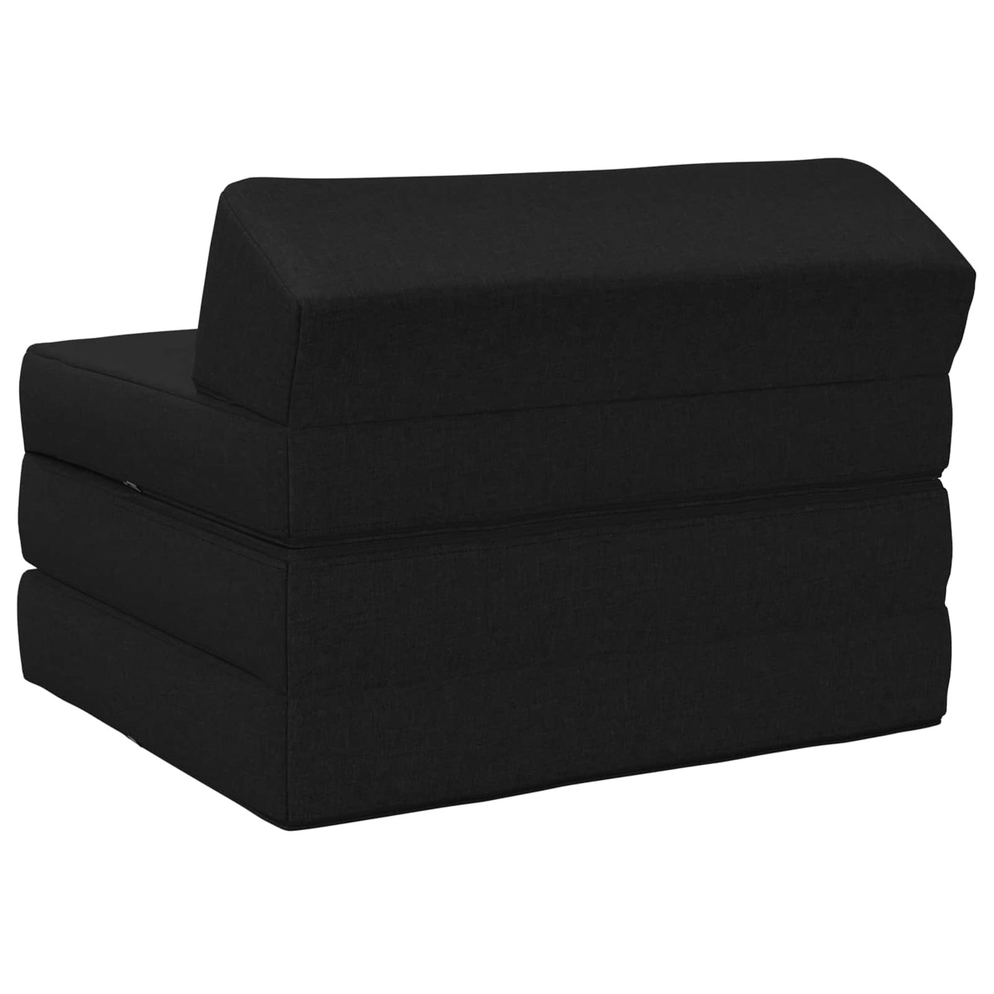 Klappsofa Bett Schwarz 200 x 70 x 10 cm Stoff