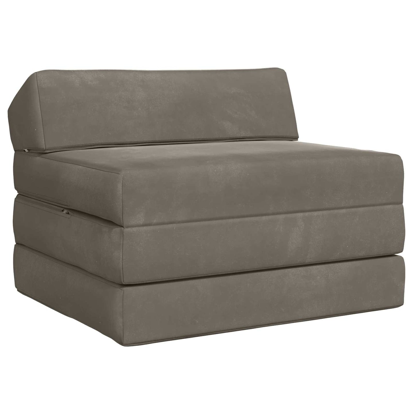 Klappsofa Bett Hellgrau 200 x 70 x 10 cm Samt