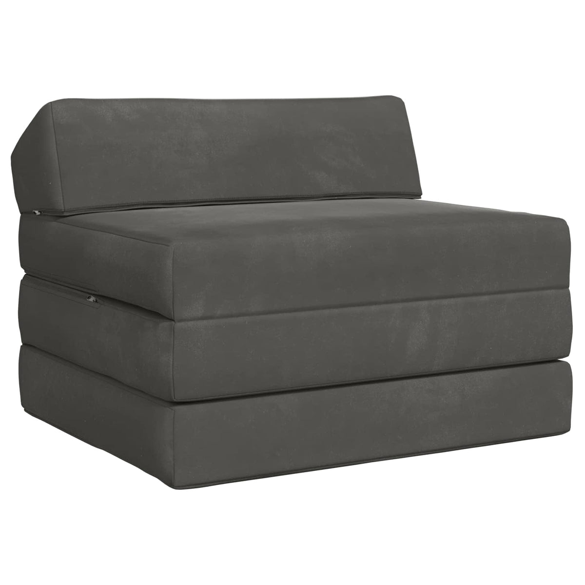 Klappsofa Bett Dunkelgrau 200 x 70 x 10 cm Samt