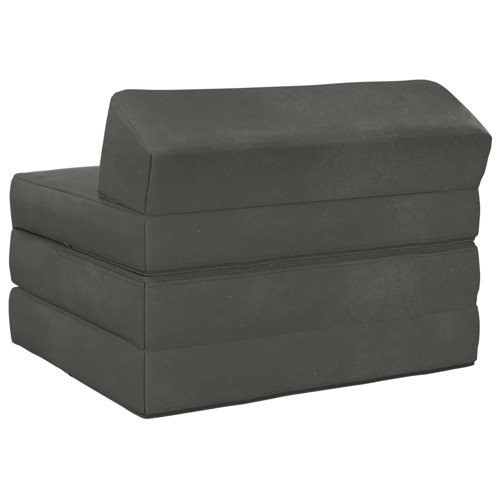 Klappsofa Bett Dunkelgrau 200 x 70 x 10 cm Samt