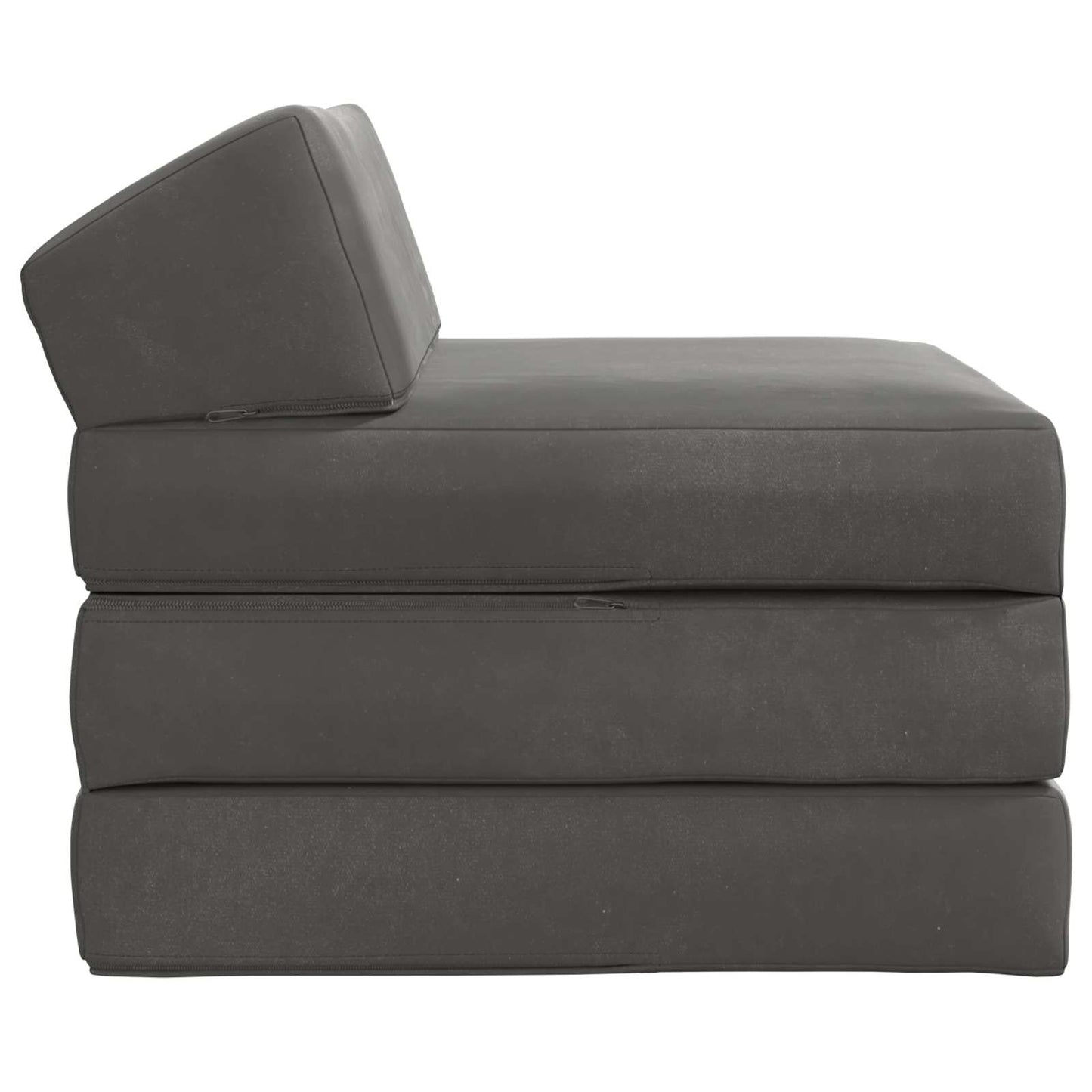 Klappsofa Bett Dunkelgrau 200 x 70 x 10 cm Samt
