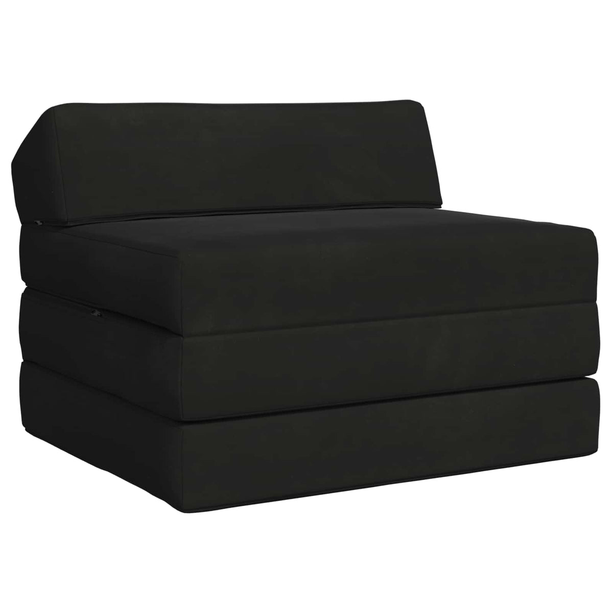 Klappsofa Bett Schwarz 200 x 70 x 10 cm Samt