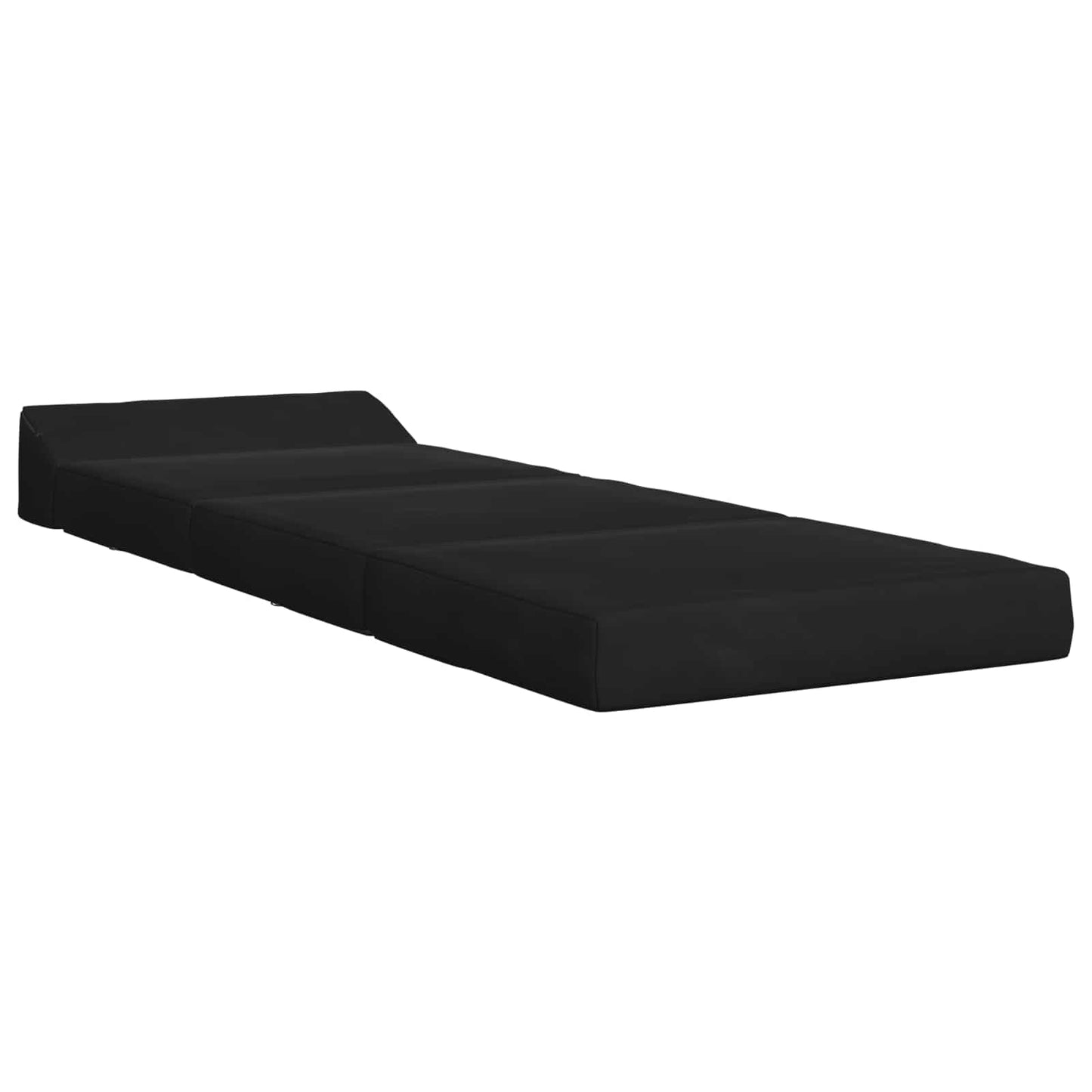 Klappsofa Bett Schwarz 200 x 70 x 10 cm Samt