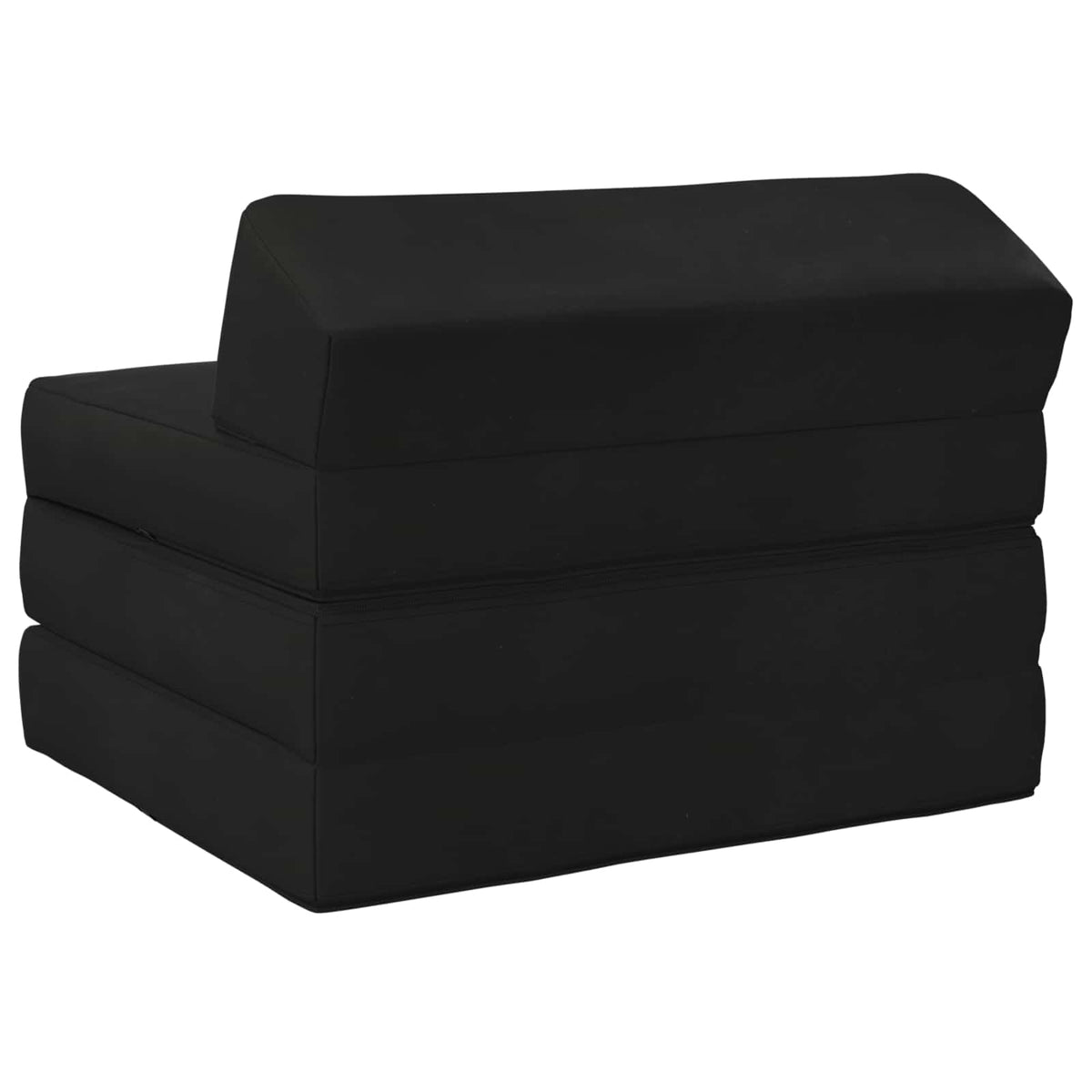 Klappsofa Bett Schwarz 200 x 70 x 10 cm Samt