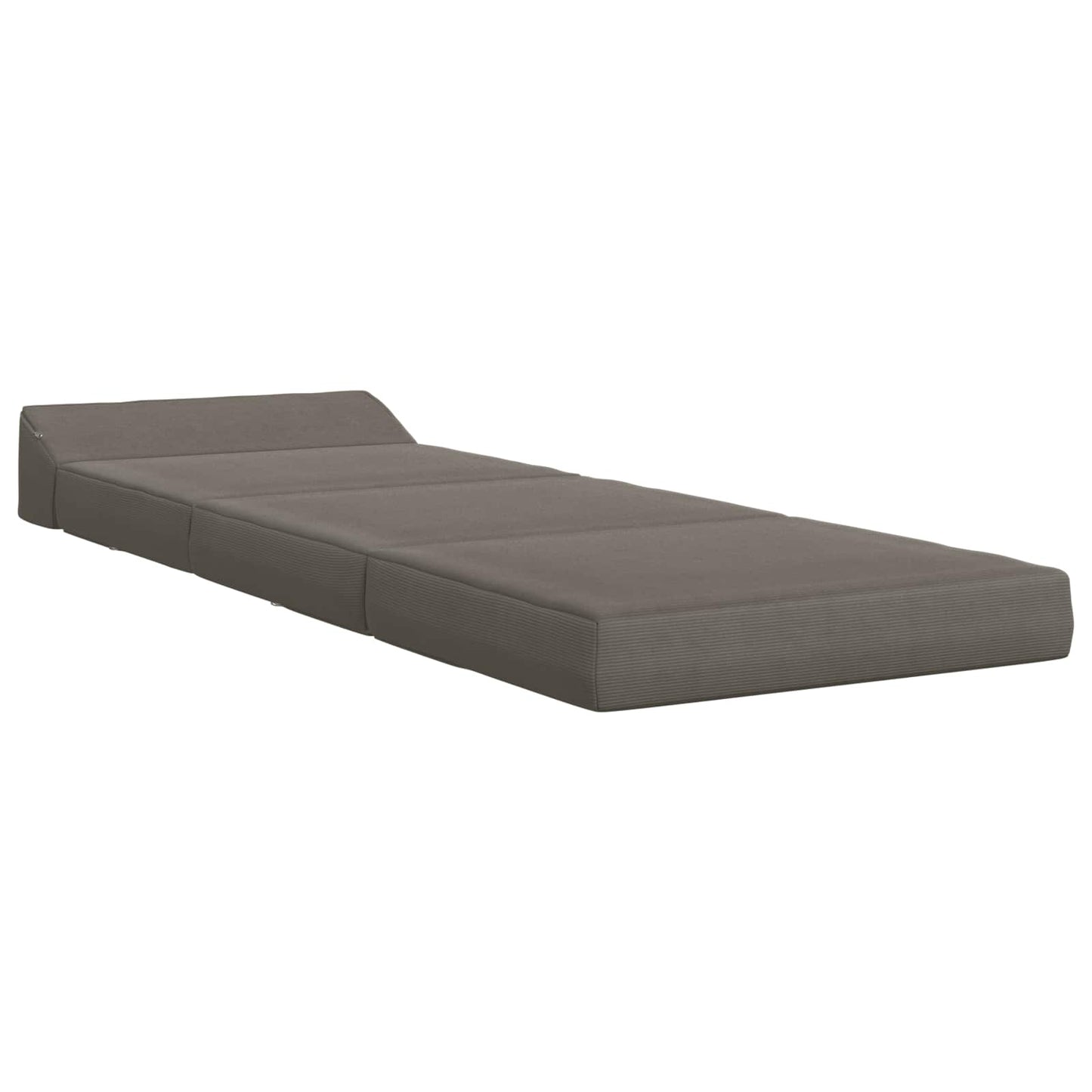 Klappsofa Bett Hellgrau 200 x 70 x 10 cm Cordstoff