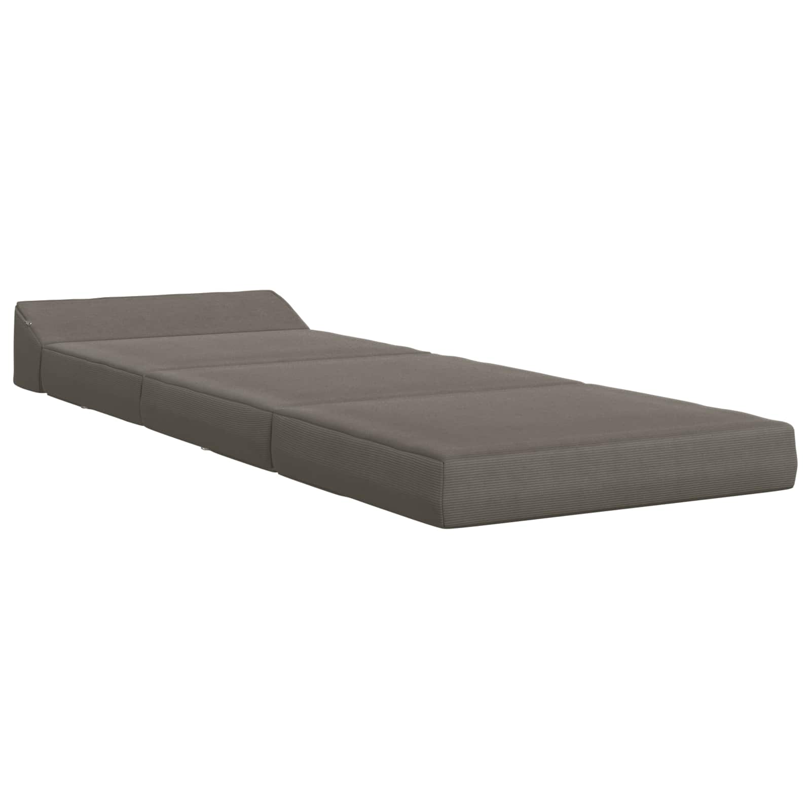 Klappsofa Bett Hellgrau 200 x 70 x 10 cm Cordstoff