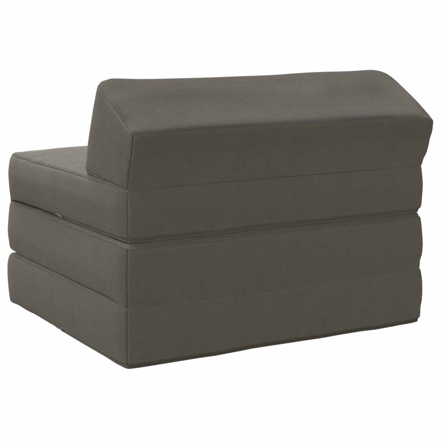 Klappsofa Bett Hellgrau 200 x 70 x 10 cm Cordstoff