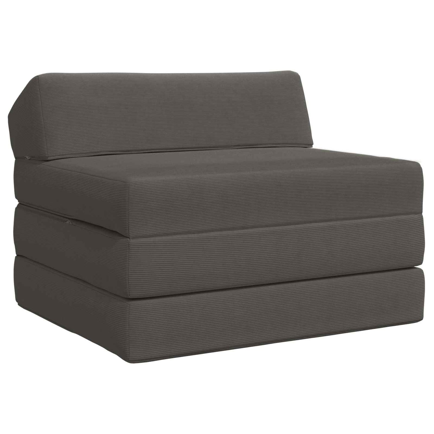 Klappsofa Bett Dunkelgrau 200 x 70 x 10 cm Cordstoff