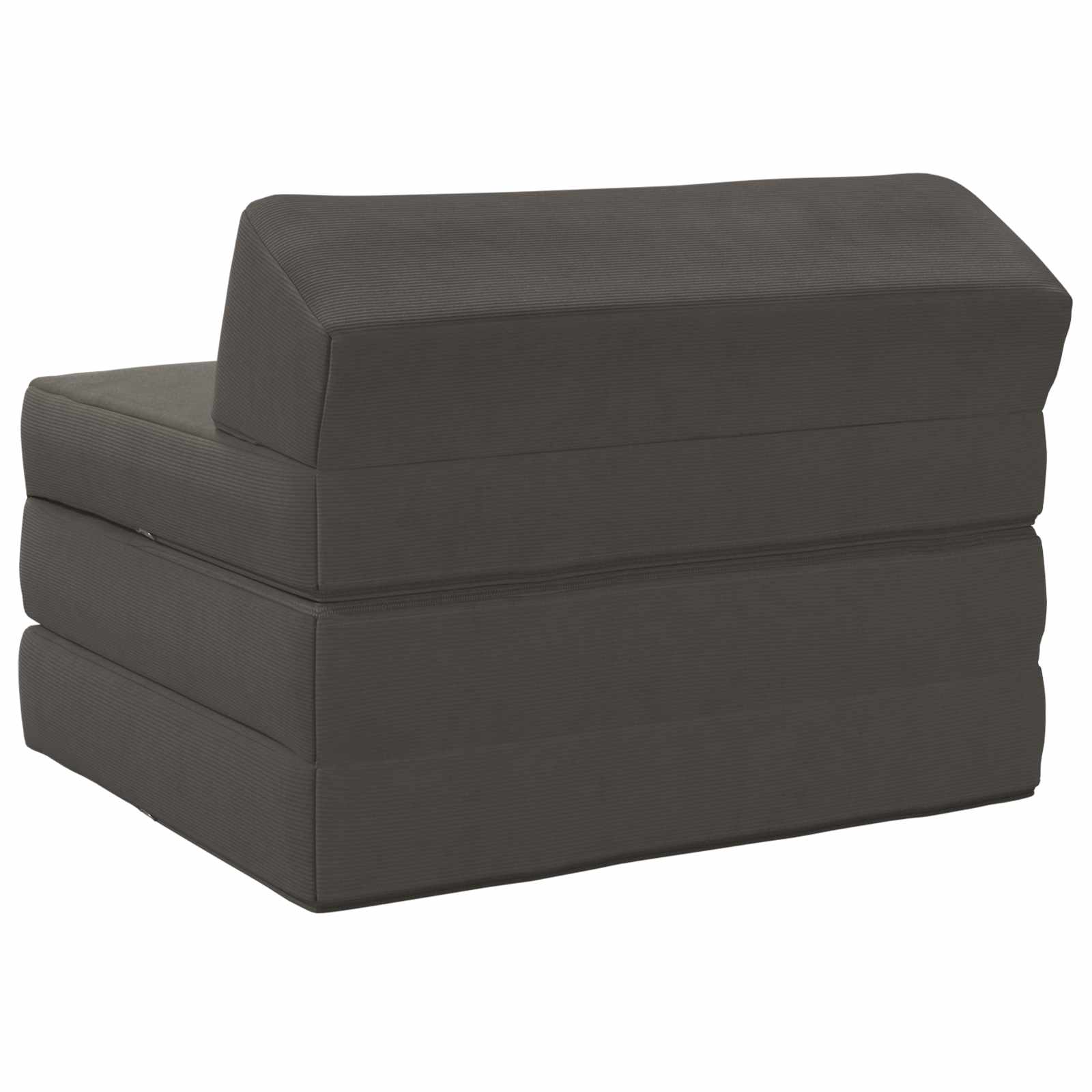 Klappsofa Bett Dunkelgrau 200 x 70 x 10 cm Cordstoff