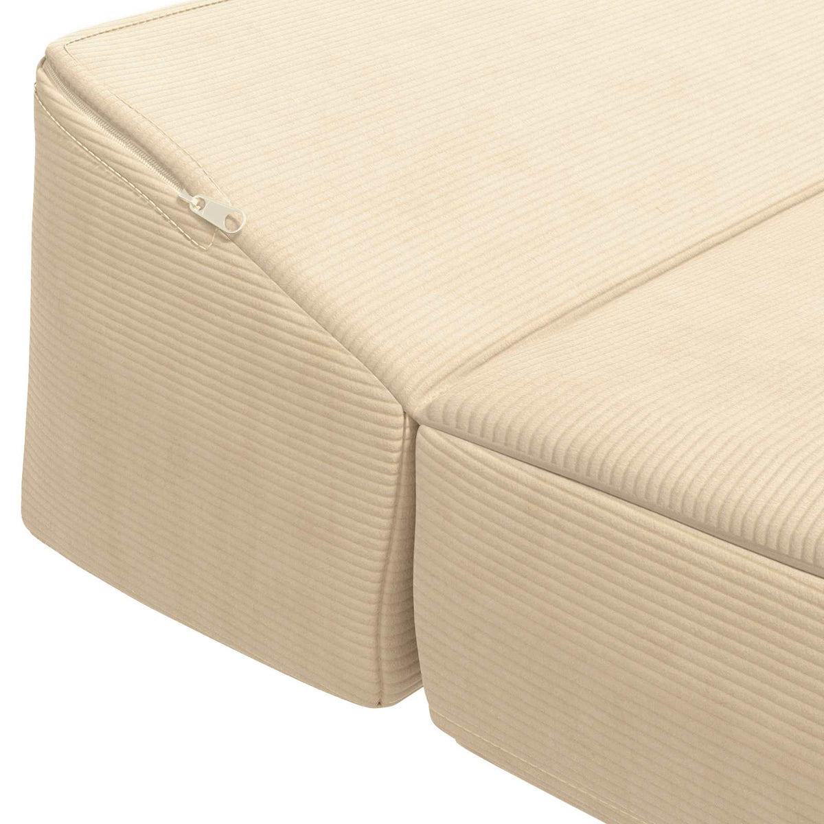 Klappsofa Bett Creme 200 x 70 x 10 cm Cordstoff